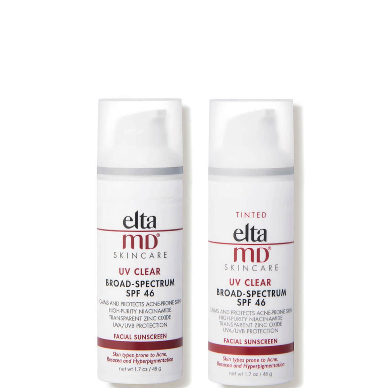 EltaMD Exclusive UV Clear Tinted and Untinted Duo (Worth $76.00)