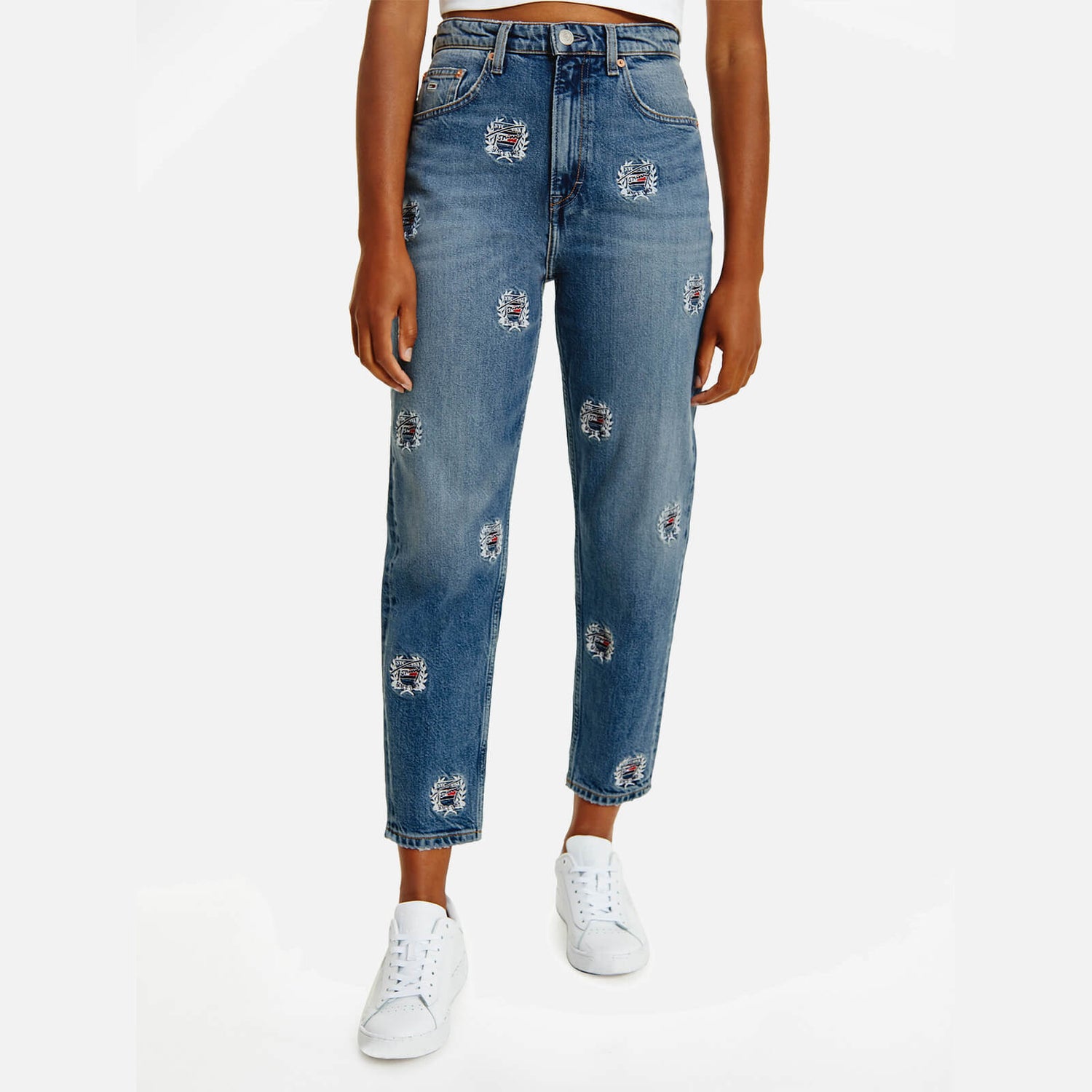 Tommy Jeans Women's Mom Jeans Ultra High Rise Tapered Ce738 - Denim Medium