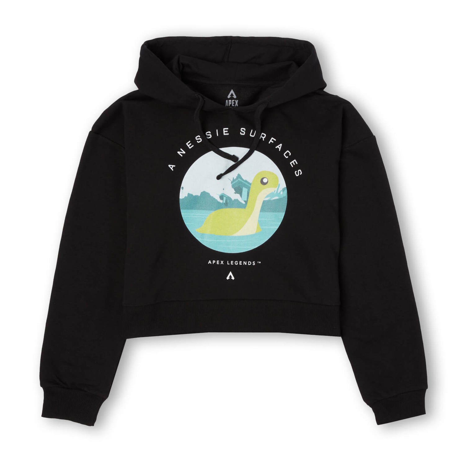 Apex Legends A Nessie Surfaces Women's Cropped Hoodie - Black