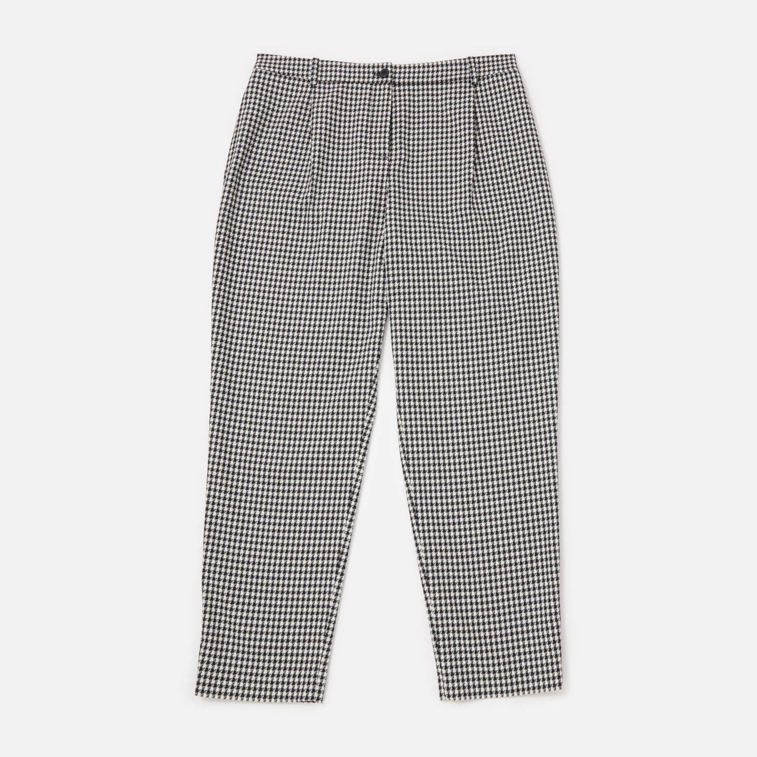 Tommy Hilfiger Women's Y/D Houndstooth Tapered Pants - Small Houndstooth/Des Sky Ecru