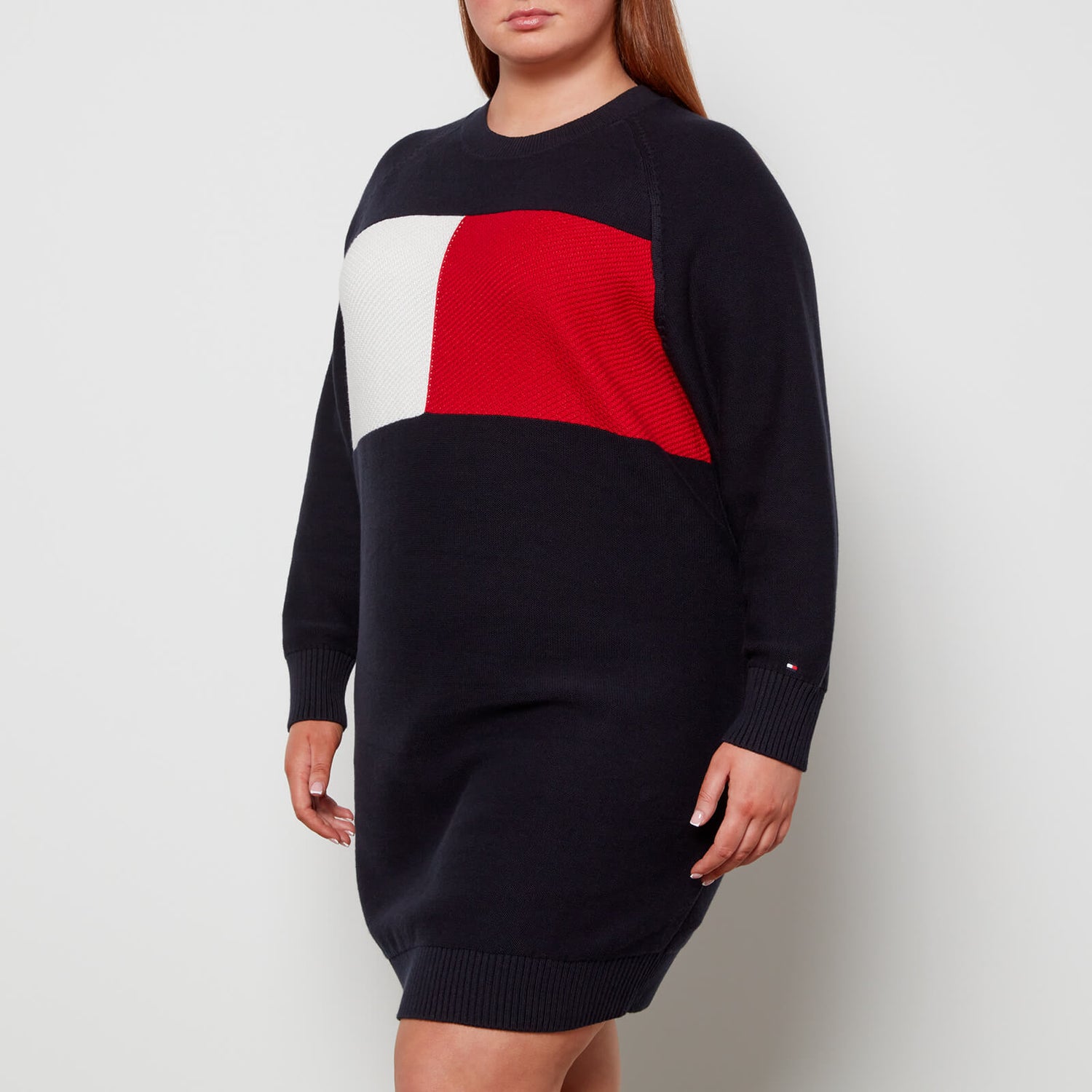 Tommy Hilfiger Women's Curve Knitted Jumper Dress - Desert Sky