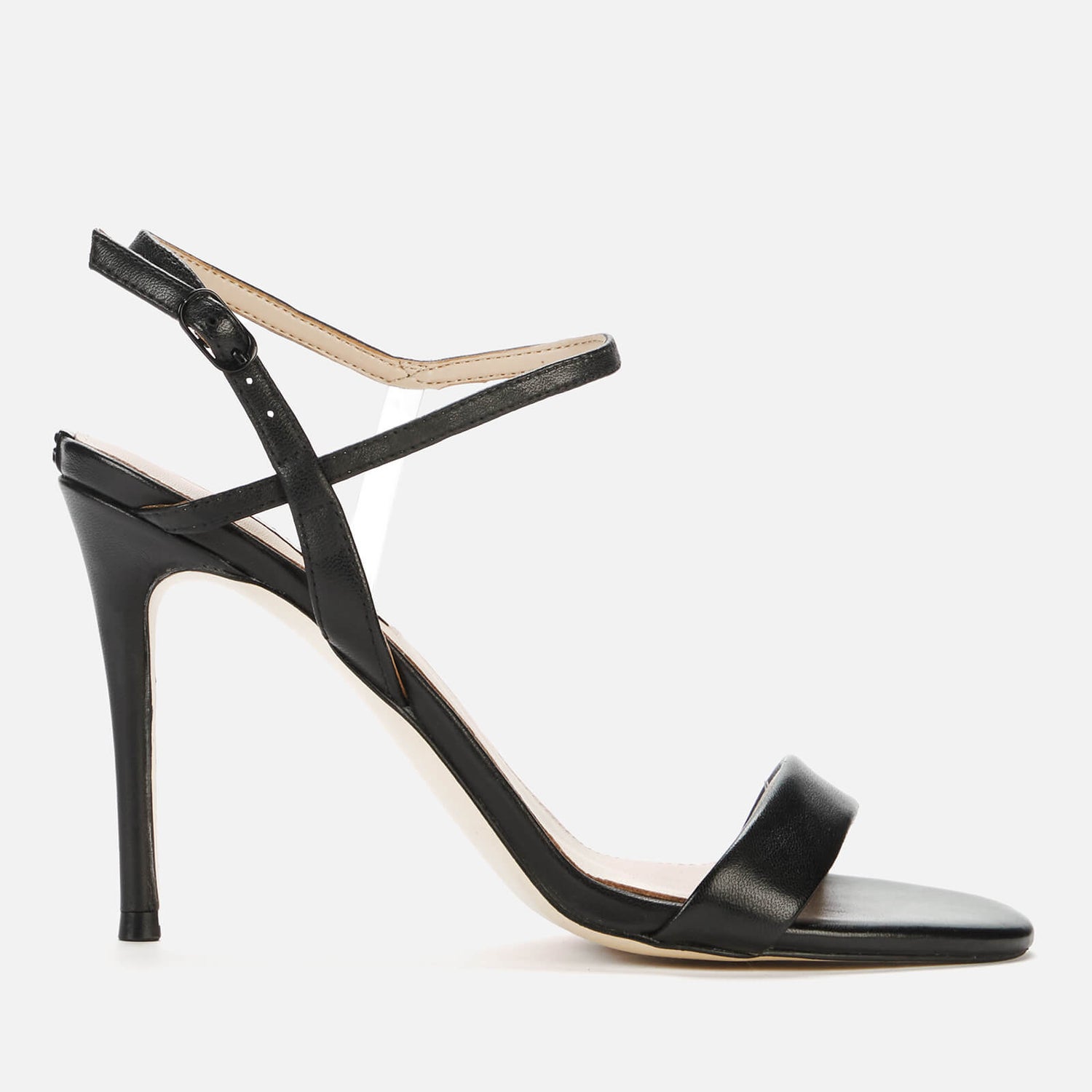 Guess Women's Kabelle Leather Heeled Sandals - Black - UK 3