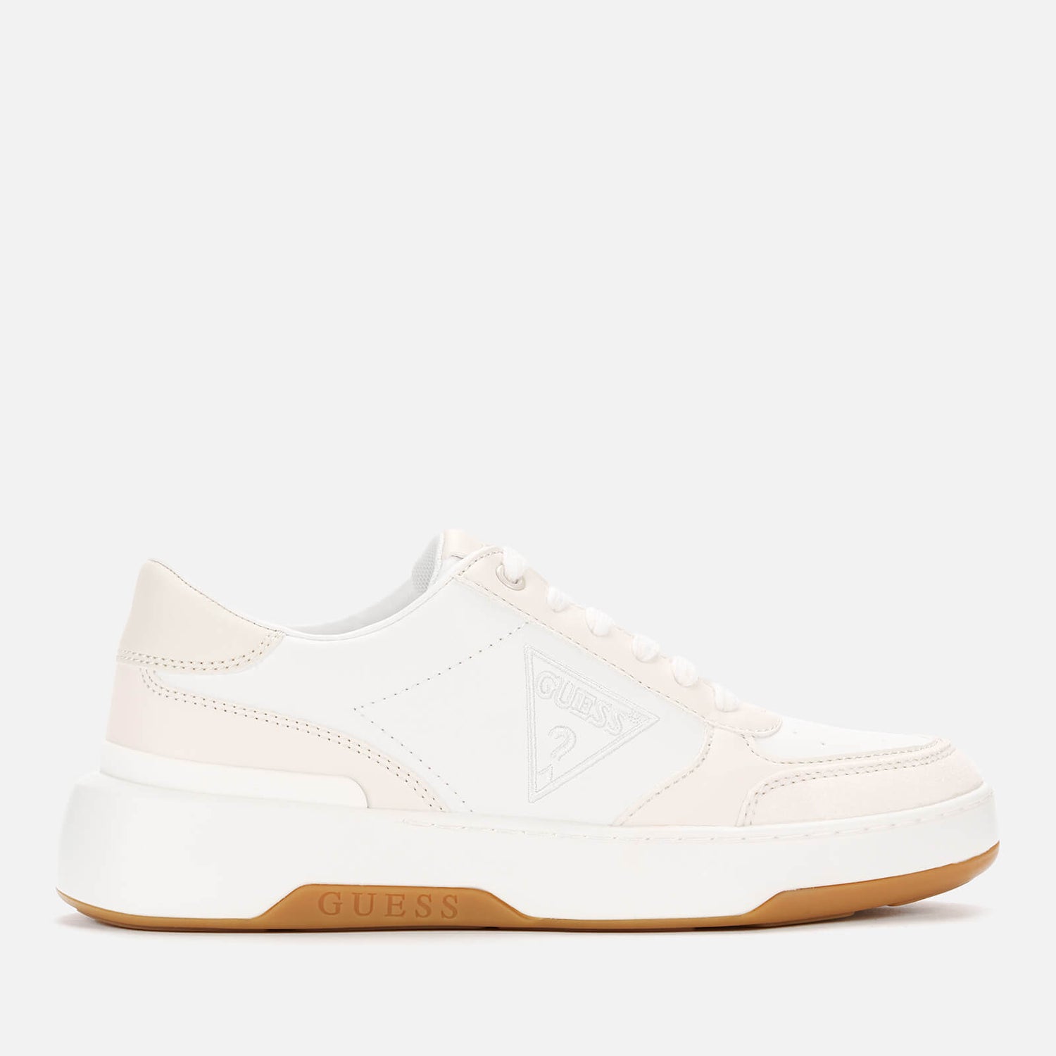 Guess Women's Miles Leather Basket Trainers - White/Cream - UK 4
