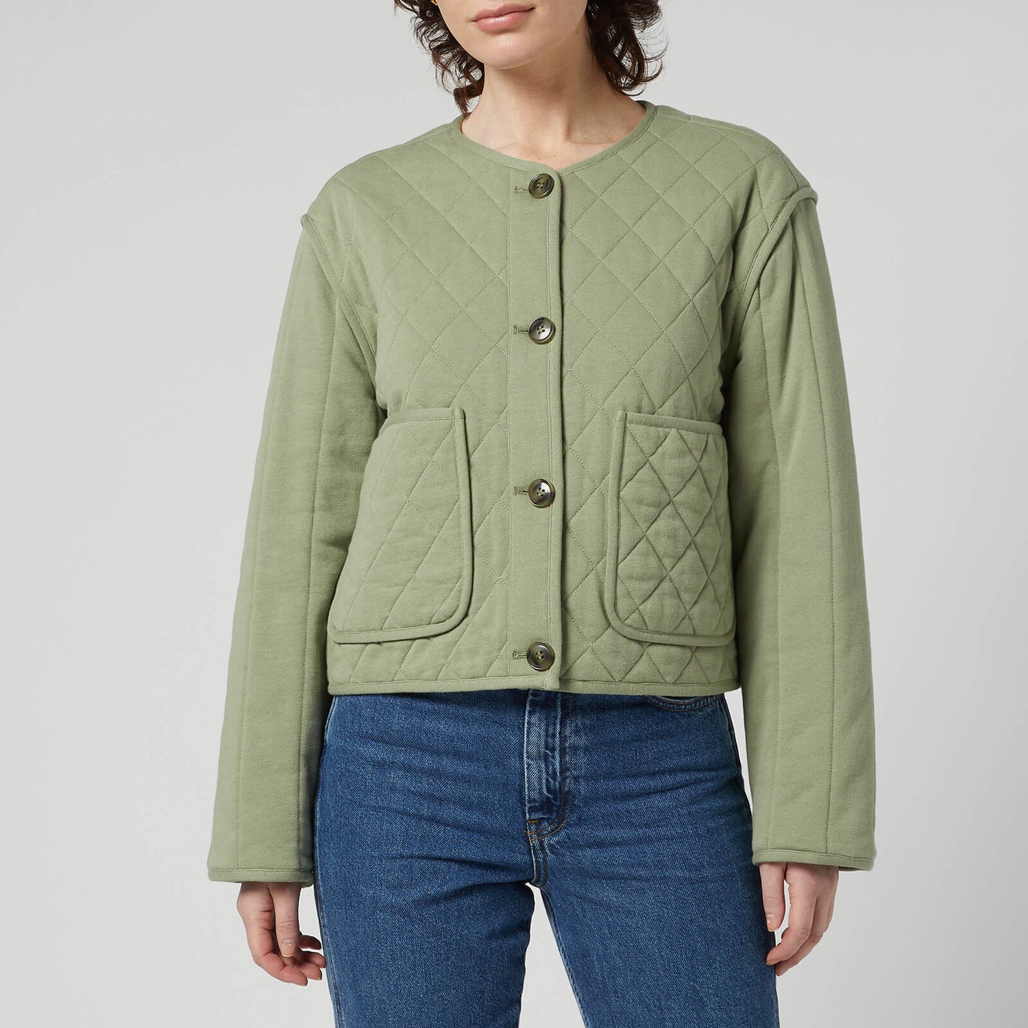 Whistles Women's Cynthia Quilted Jacket - Sage