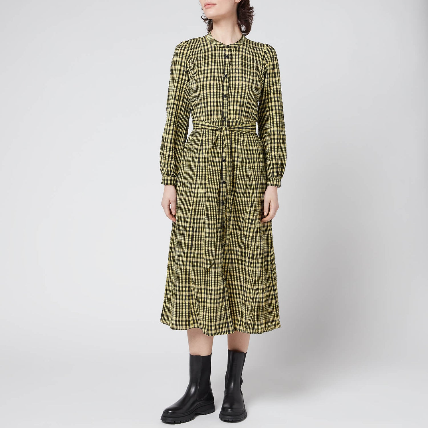 Whistles Women's Nora Gingham Check Midi Dress - Multi - UK 6