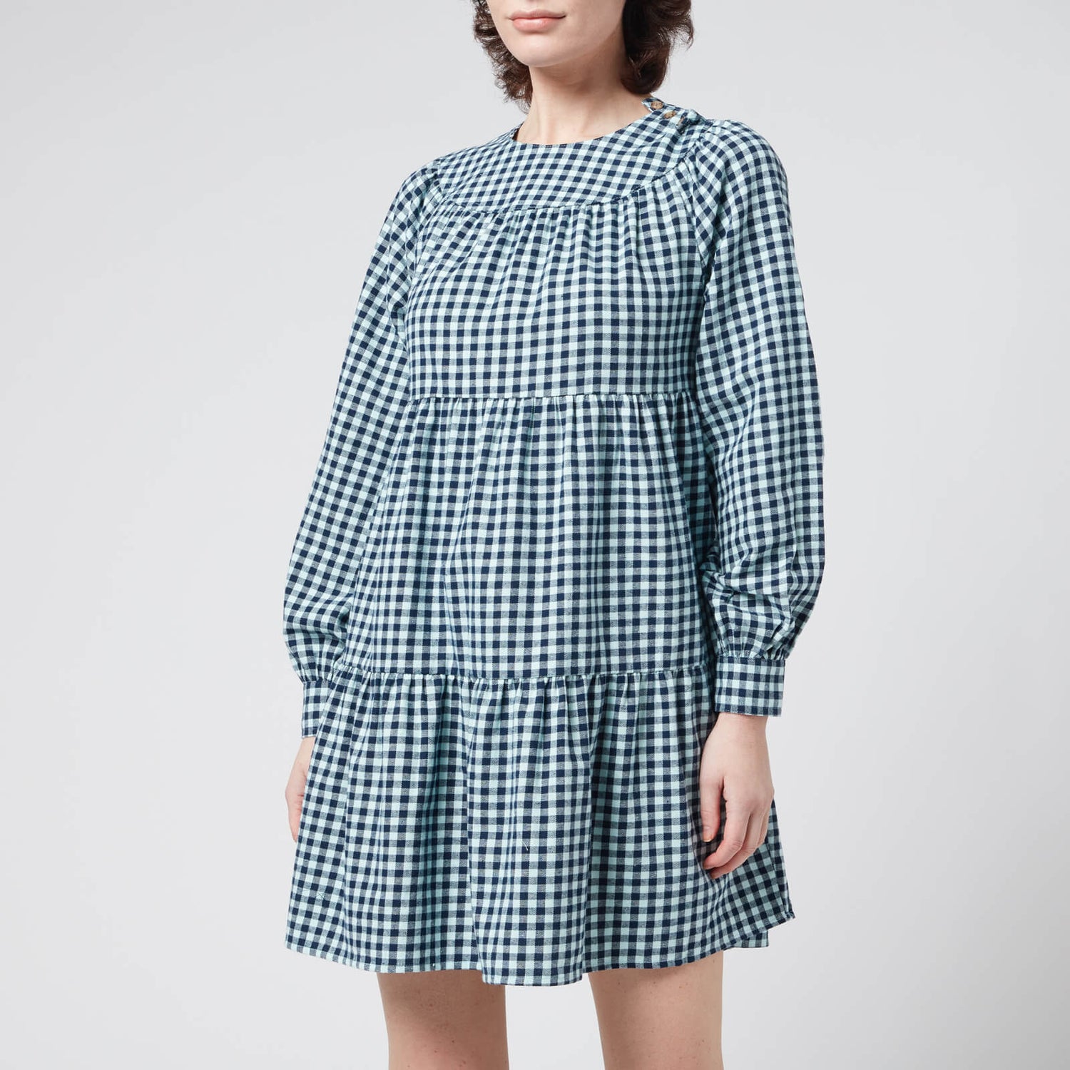 Whistles Women's Gingham Check Tiered Trapeze Dress - Multi