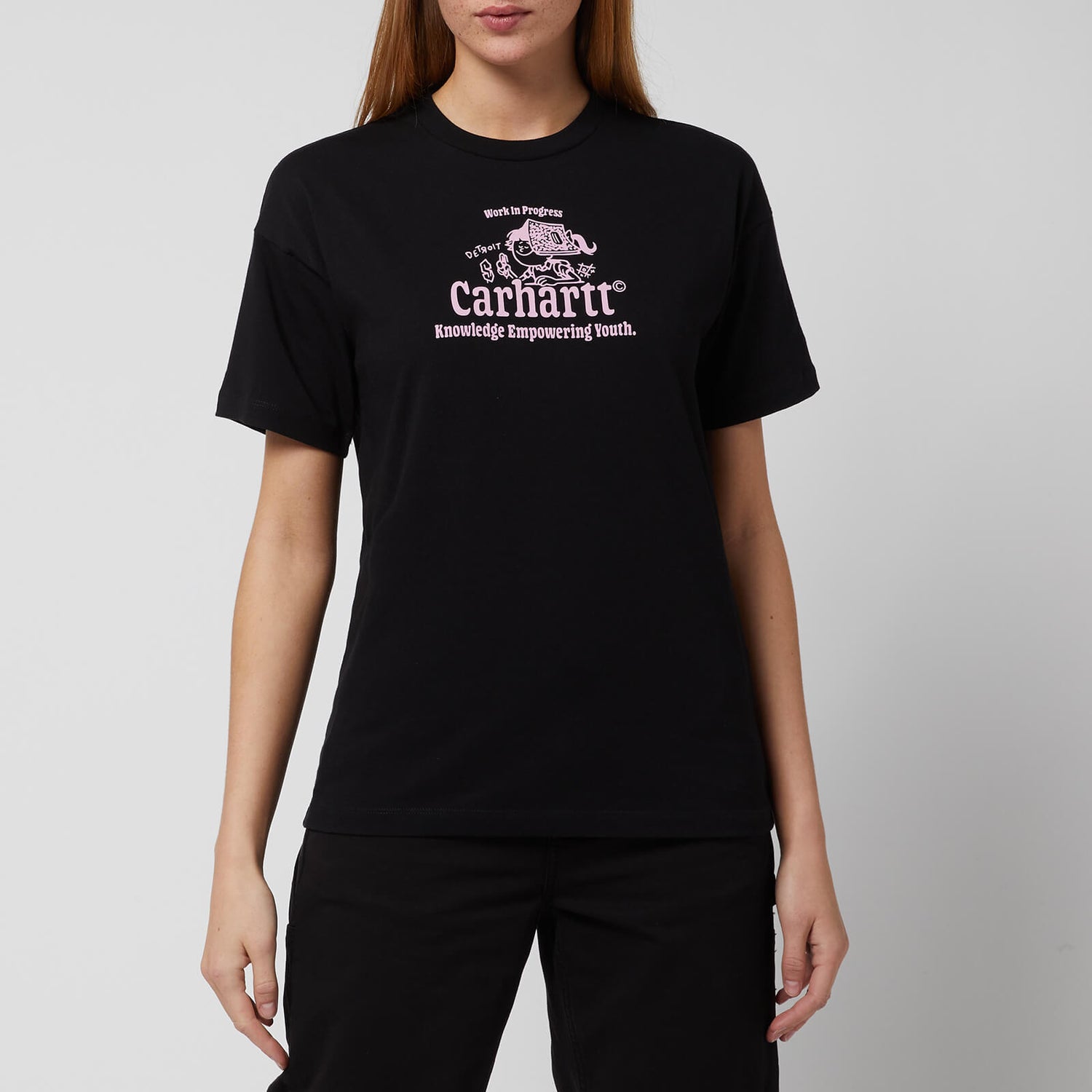 Carhartt WIP Women's Schools Out T-Shirt - Black/Pink - S