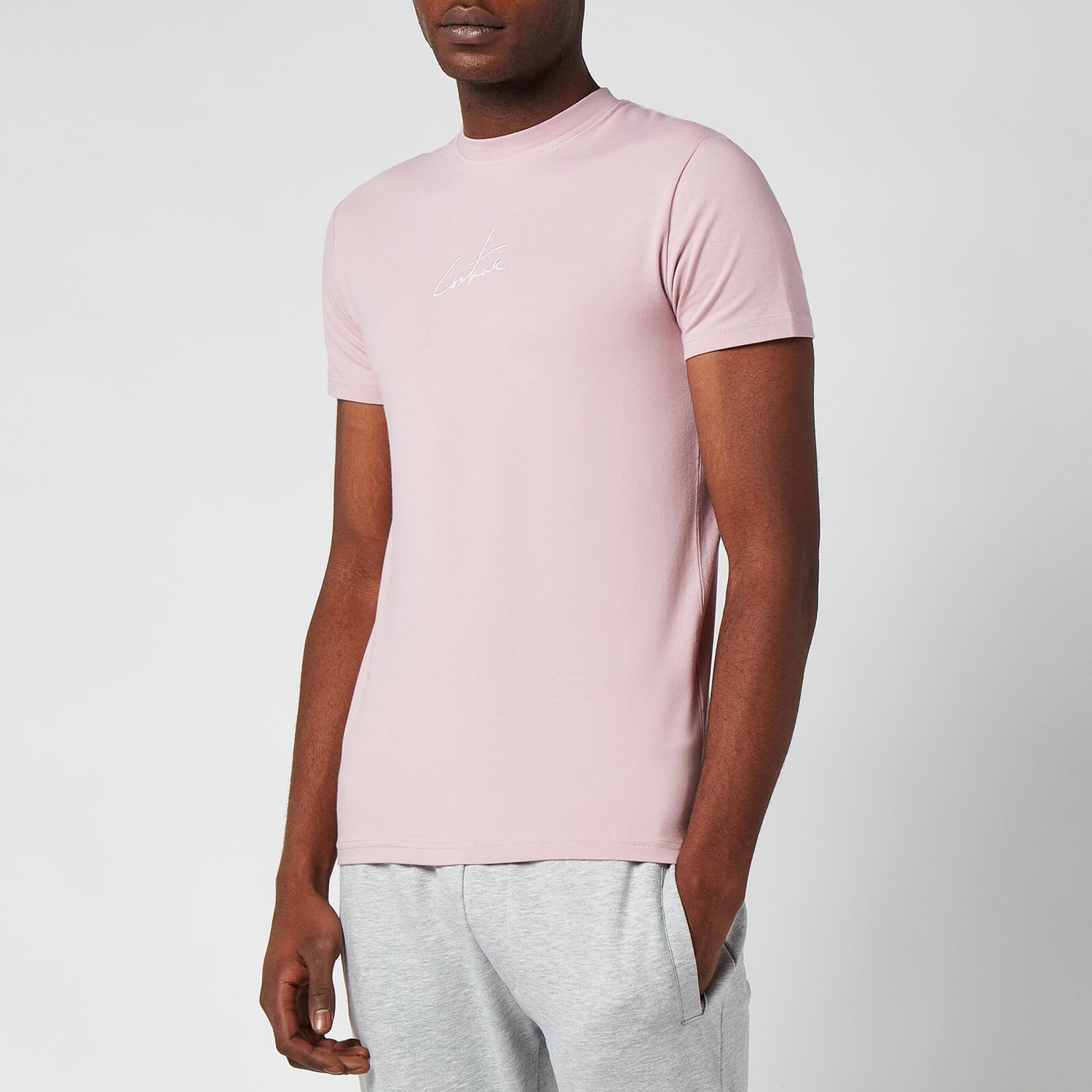 The Couture Club Men's Signature Reverse Slim T-Shirt  - Dusty Pink
