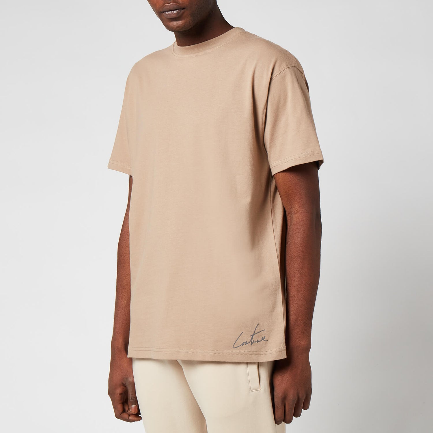 The Couture Club Men's Signature Reflective Regular T-Shirt - Sand - S