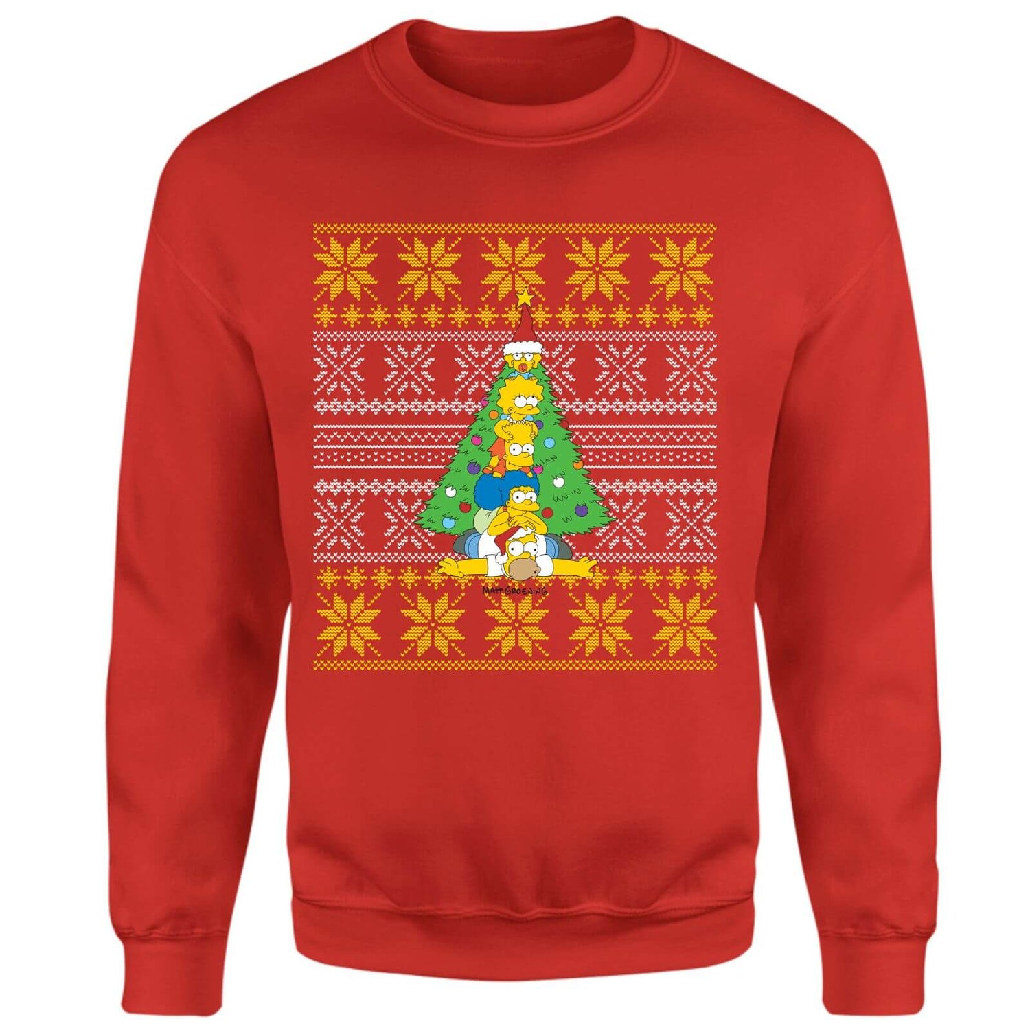 The Simpsons Family Pull de Noël - Rouge