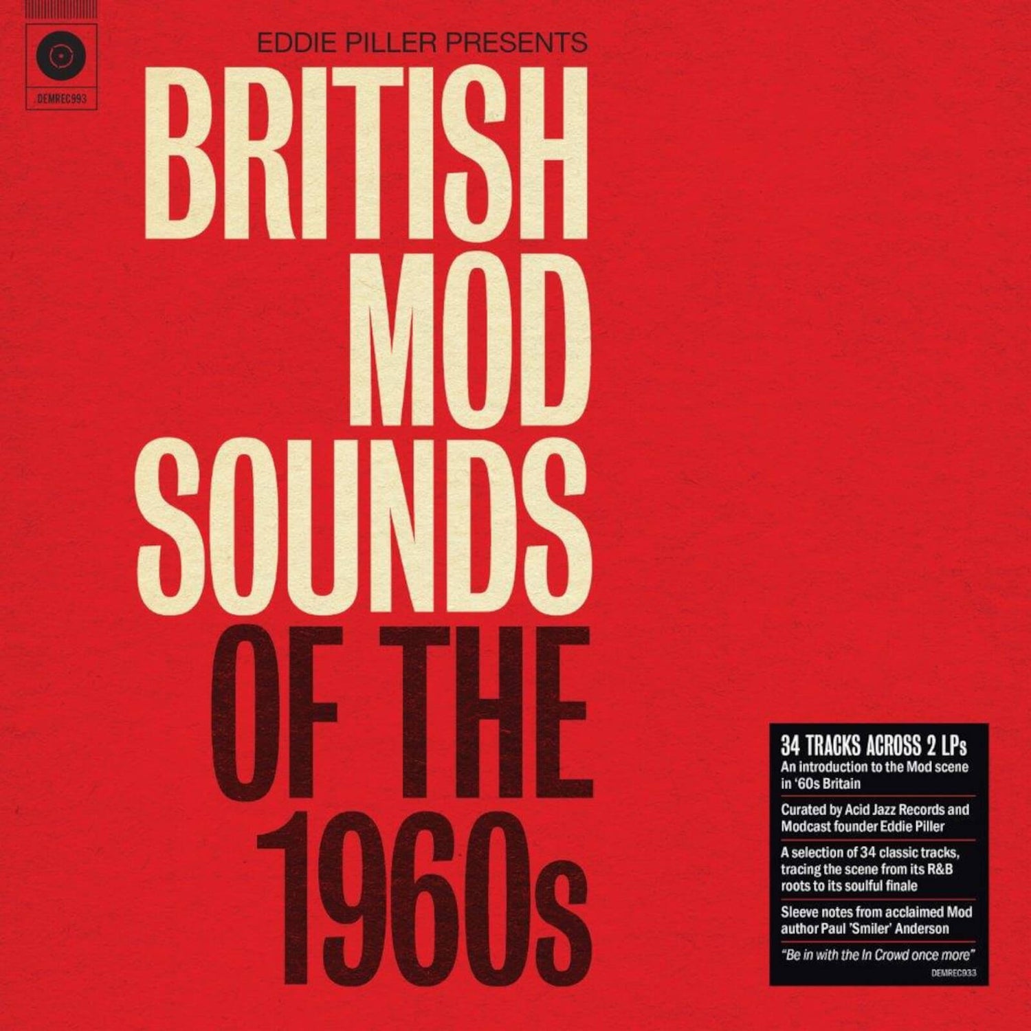 Eddie Piller Presents - British Mod Sounds Of the 1960s (140g Black Vinyl) Vinyl 2LP