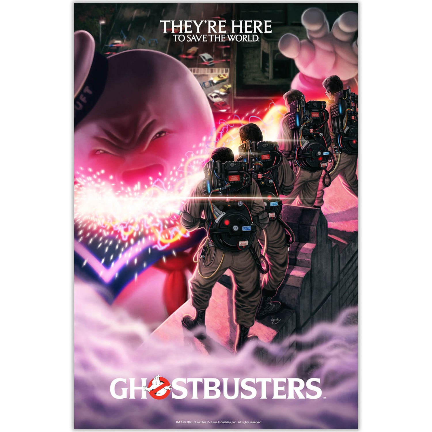 Ghostbusters By Sam Gilbey Giclee Art Print - 16 x 24 inch