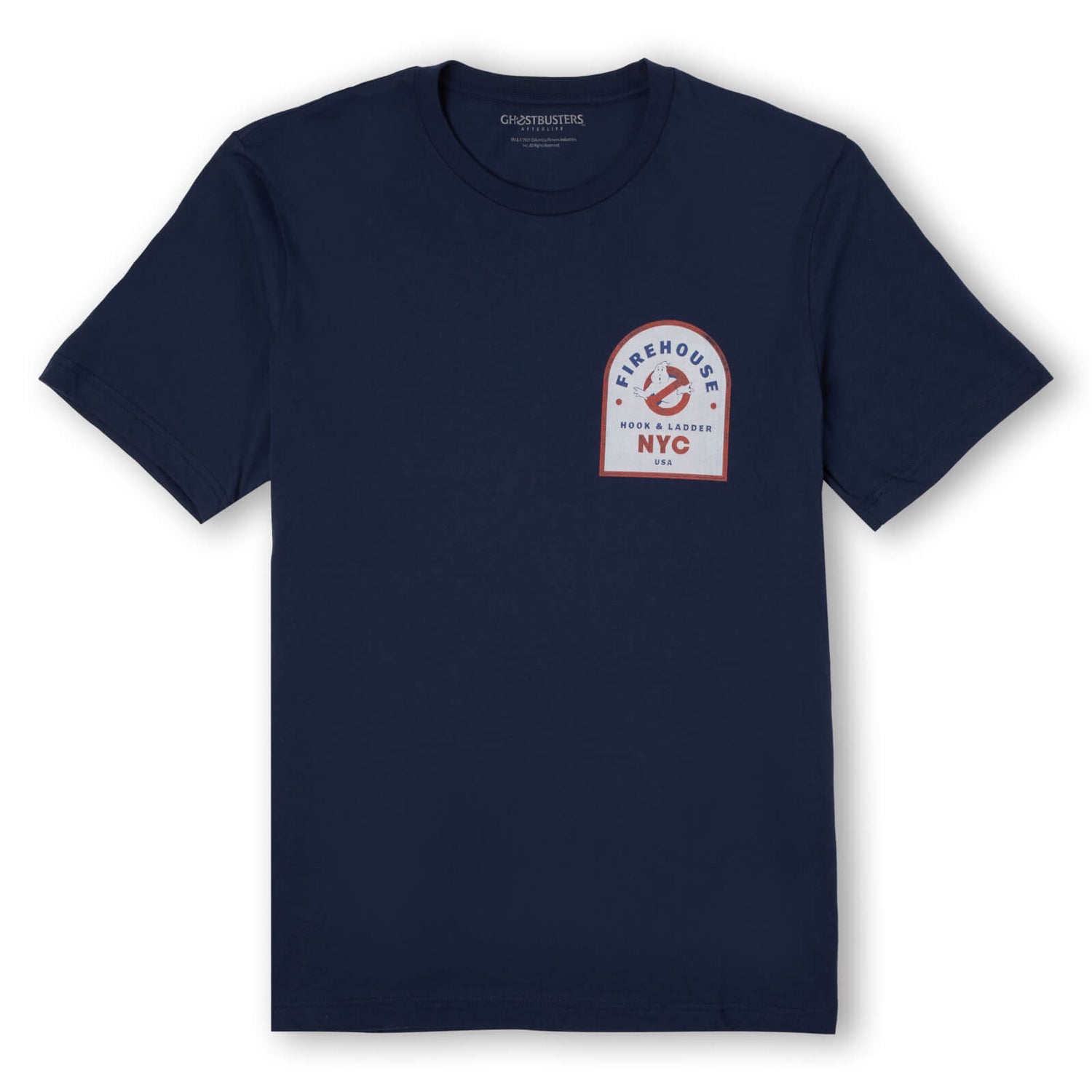 Ghostbusters Hook And Ladder Firehouse Unisex T-Shirt - Navy