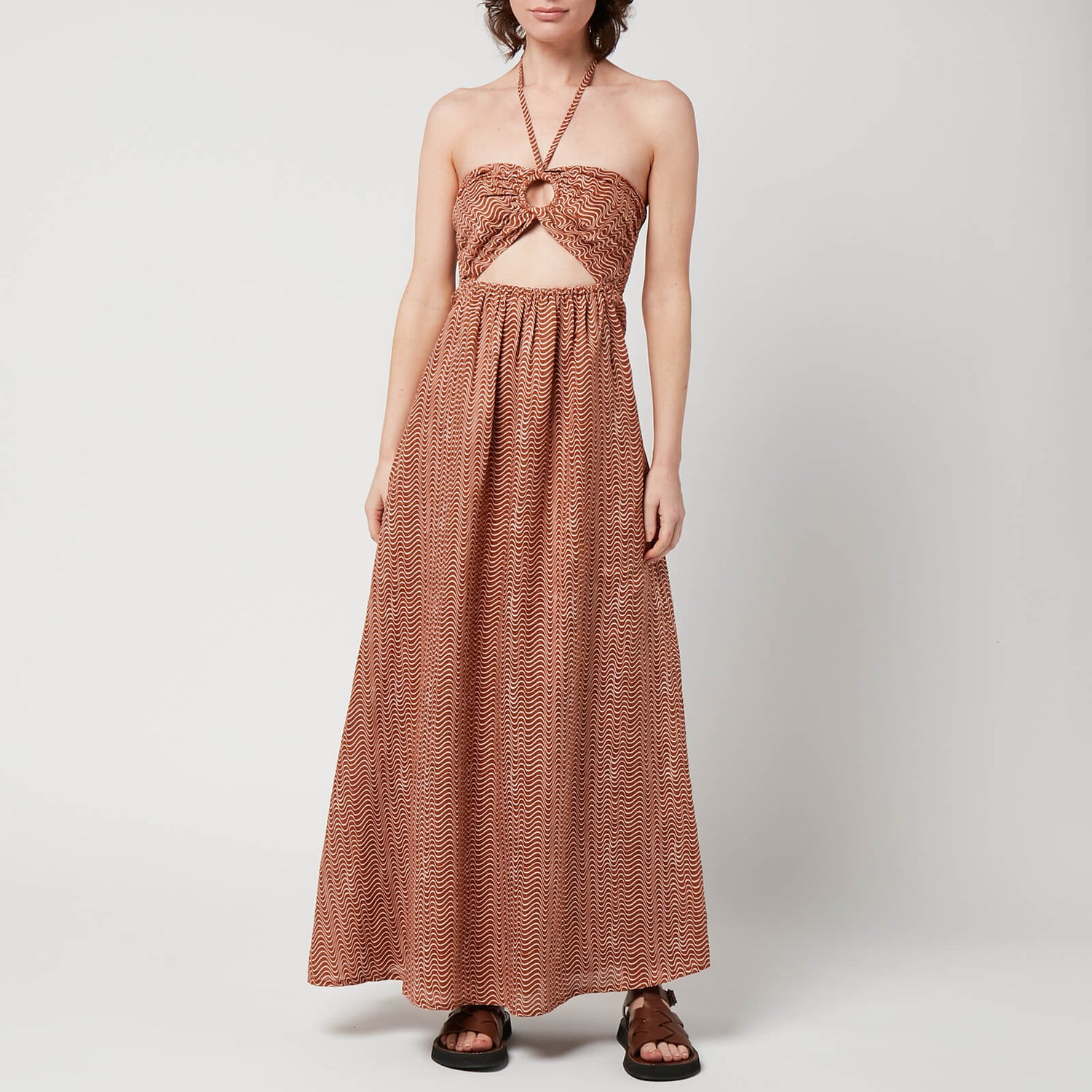 Faithfull The Brand Women's La Costa Maxi Dress - Vadella Print - Cocoa - S