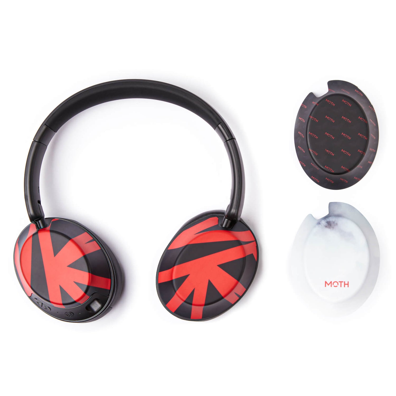 MOTH Red Dash Over-Ear Headphones & Caps