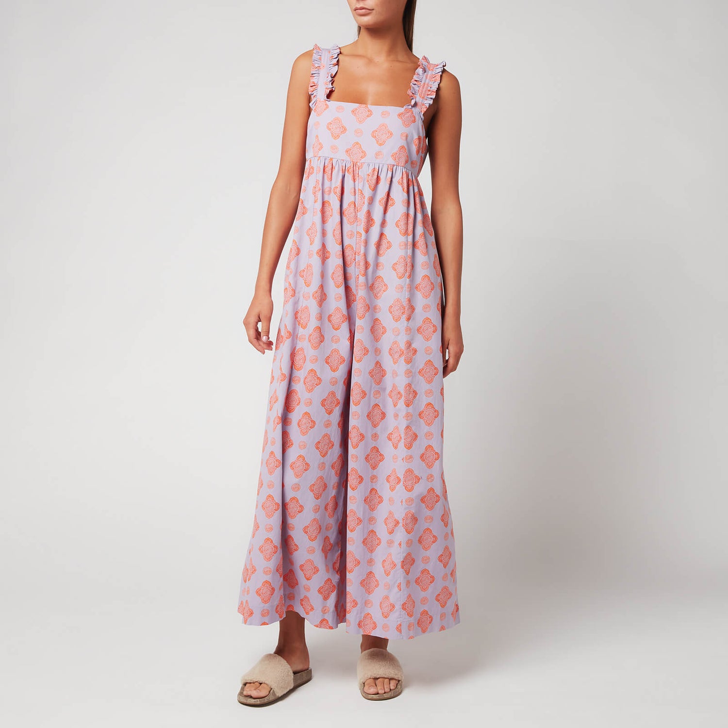 Free People Women's Katya Printed 1Pc Jumpsuit - Lilac Combo