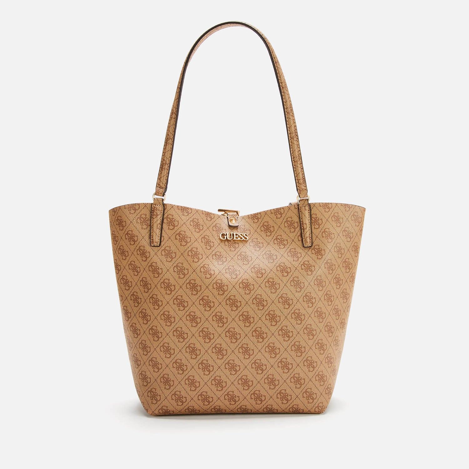 Guess Women's Alby Toggle Tote Bag - Latte Logo