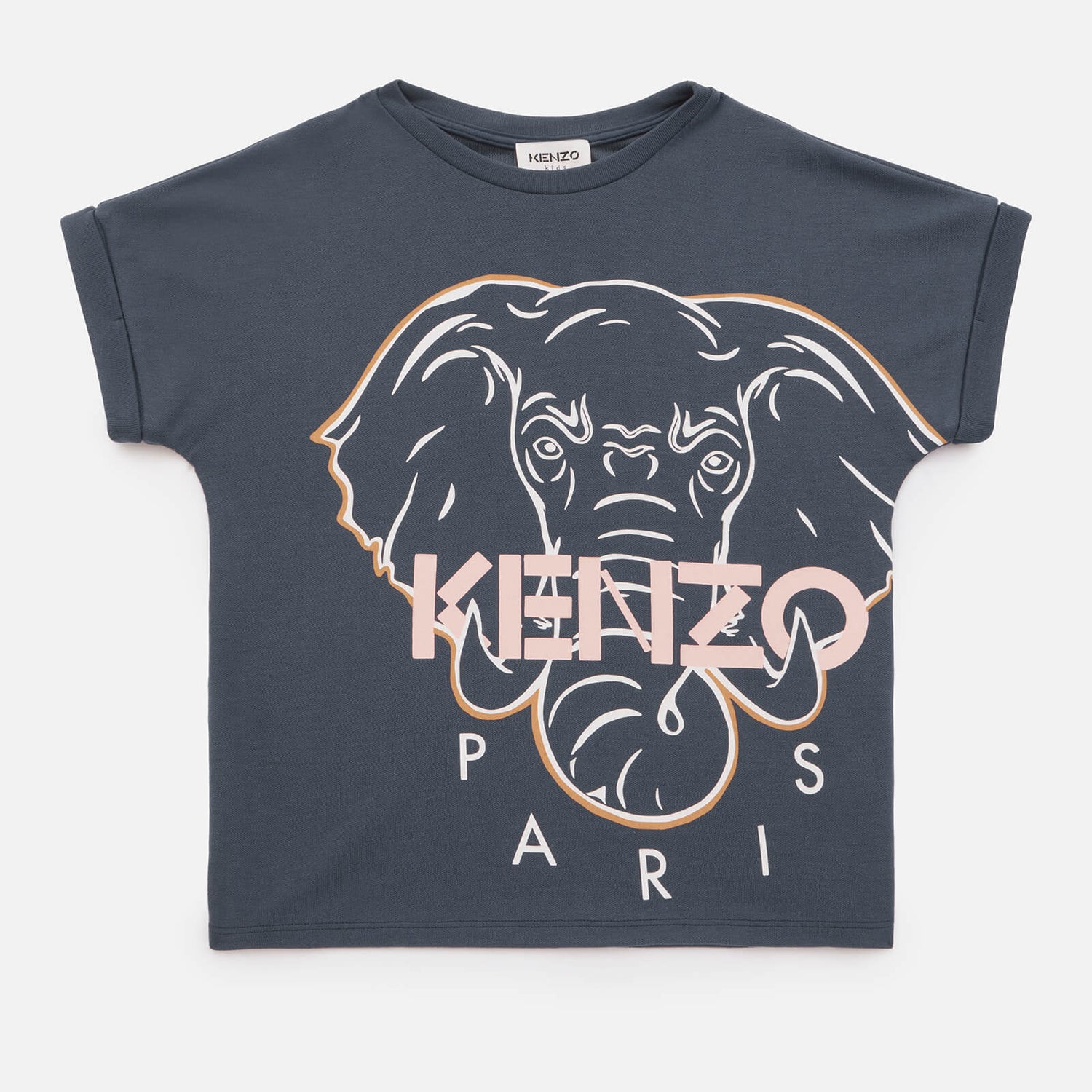 KENZO Girls' Elephant Logo T-Shirt - Charcoal Grey