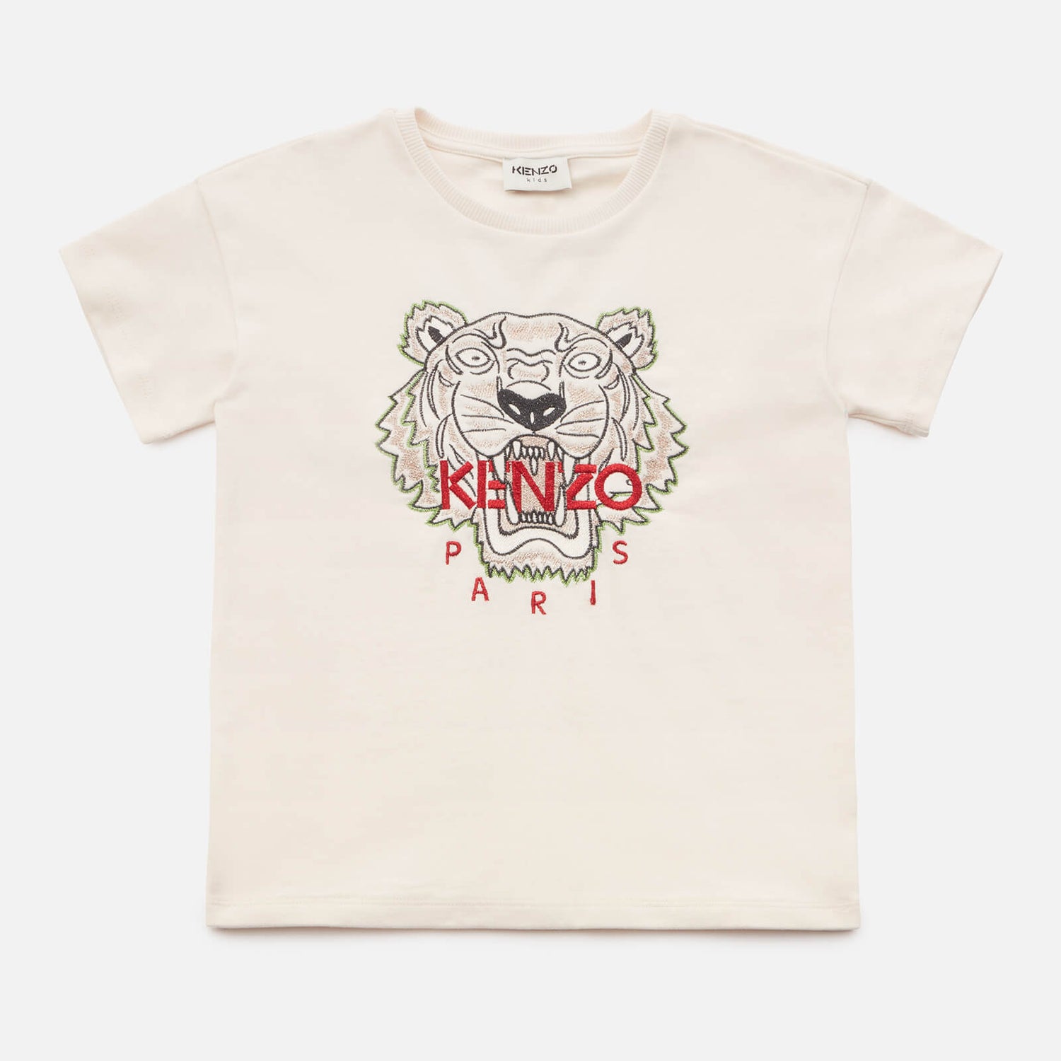 KENZO Girls' Tiger T-Shirt - Off White - 2 Years