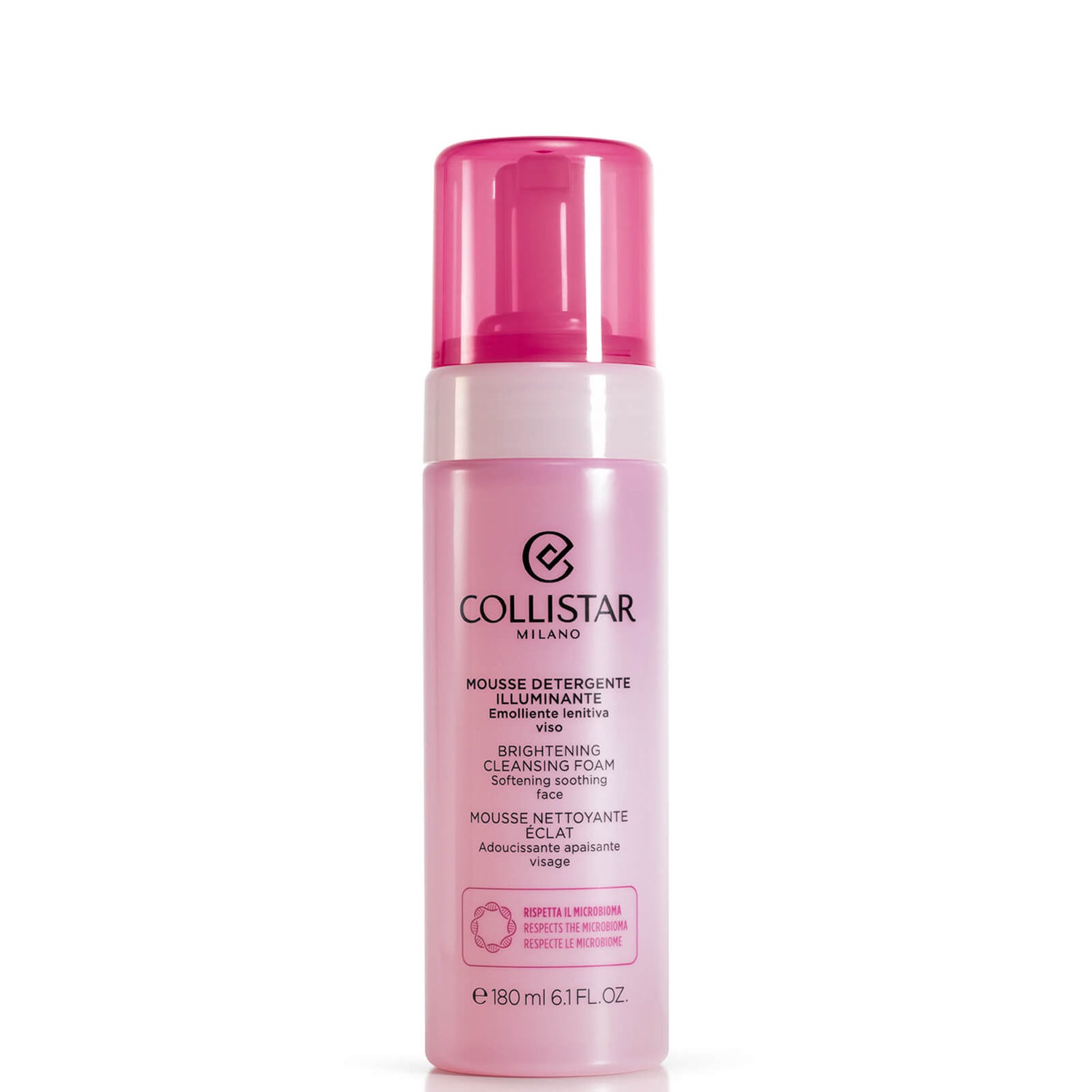 Espuma de Limpeza Iluminadora, Suavizante e Calmante da Collistar 180ml