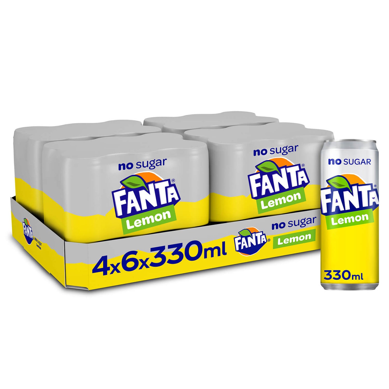Fanta No Sugar Lemon 24 x 330ml