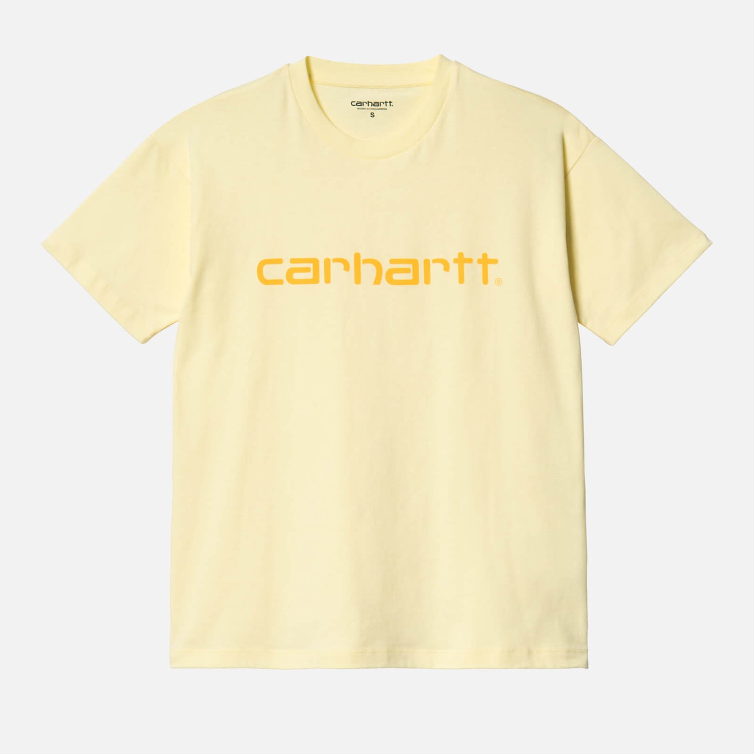 Carhartt WIP Women's S/S Script T-Shirt - Soft Yellow/Popsicle - XS