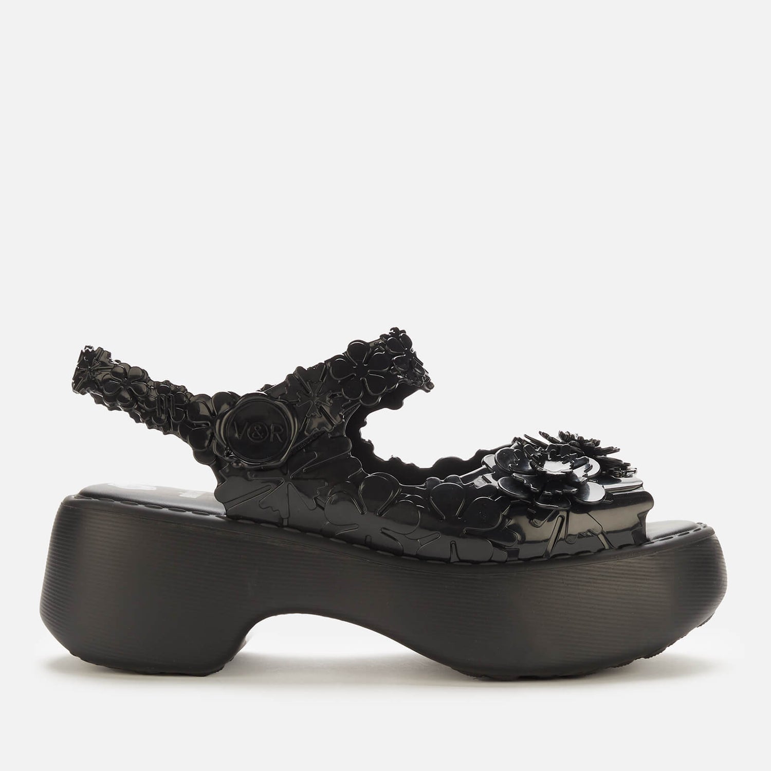 Melissa X Viktor and Rolf Women's Blossom Platform Sandals - Black - UK 3