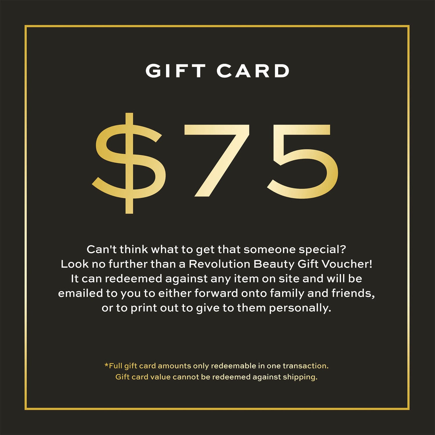 Revolution Beauty $75 Gift Voucher