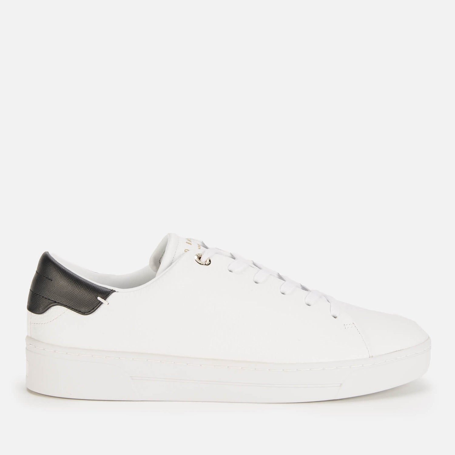 Ted Baker Women's Kimmii Leather Cupsole Trainers - White/Black - UK 3