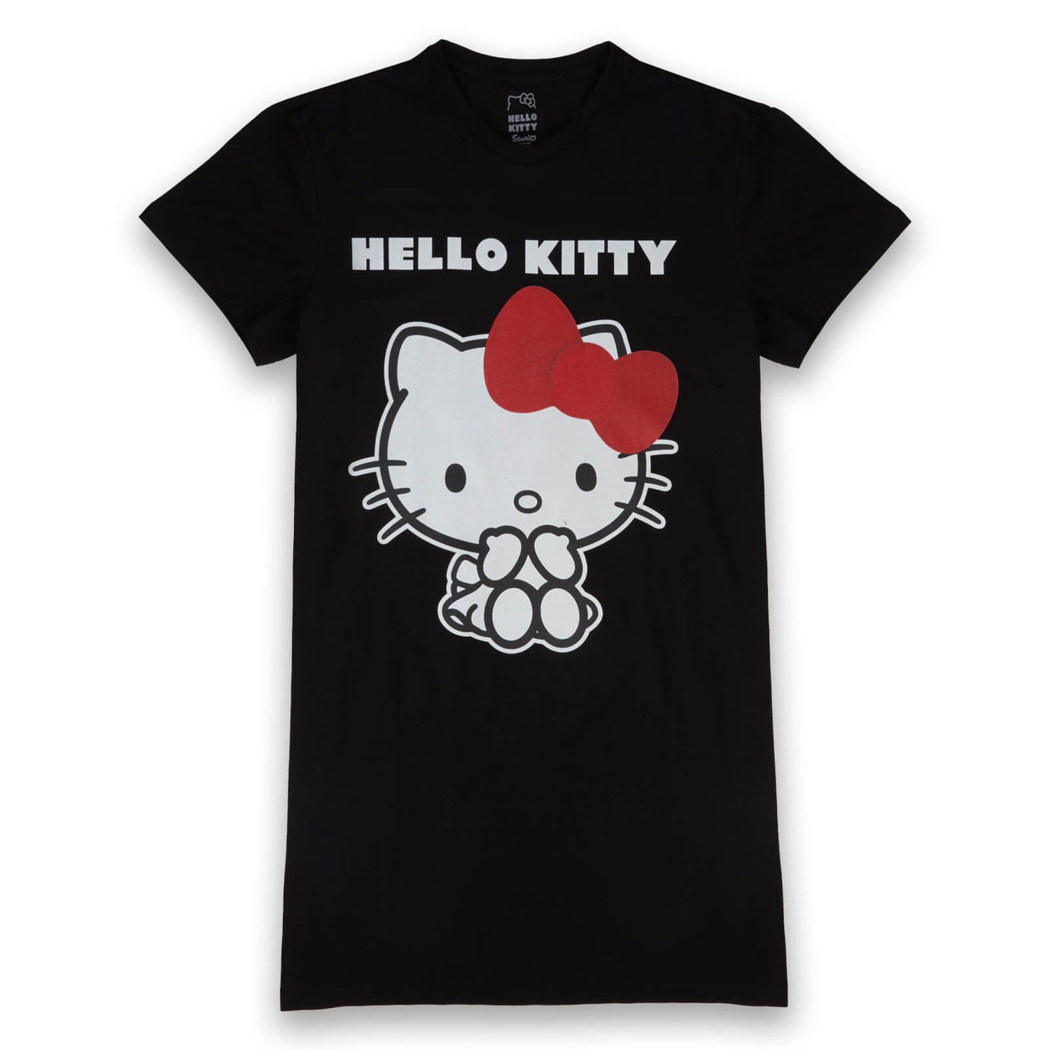 Hello Kitty Shy Women's T-Shirt Dress - Black