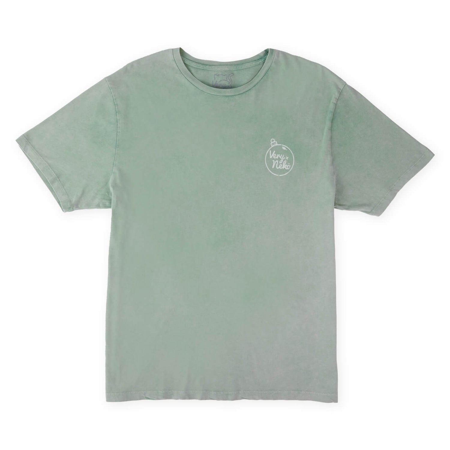 Happy Pawmas Men's T-Shirt - Mint Acid Wash