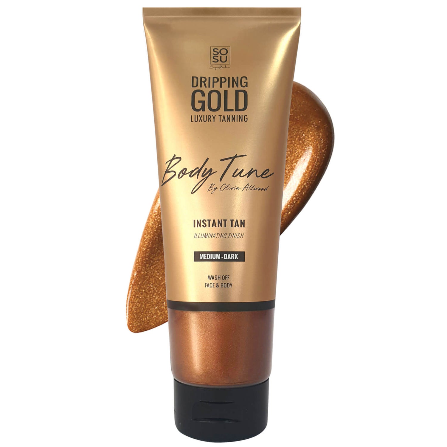 Óleo Corporal com Brilho Dripping Gold SOSU 125ml (Várias Cores)