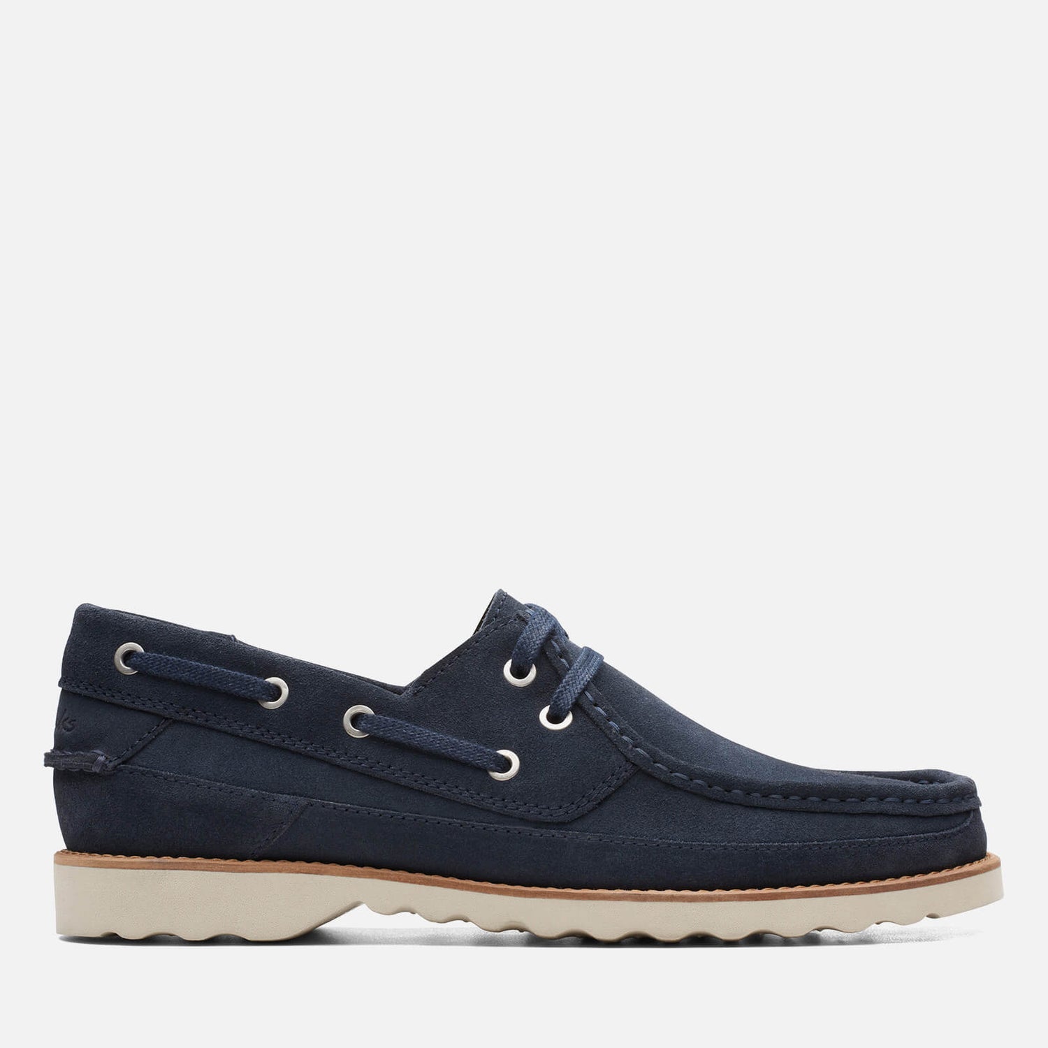 Clarks Men's Durleigh Sail Suede Boat Shoes - Navy - UK 7
