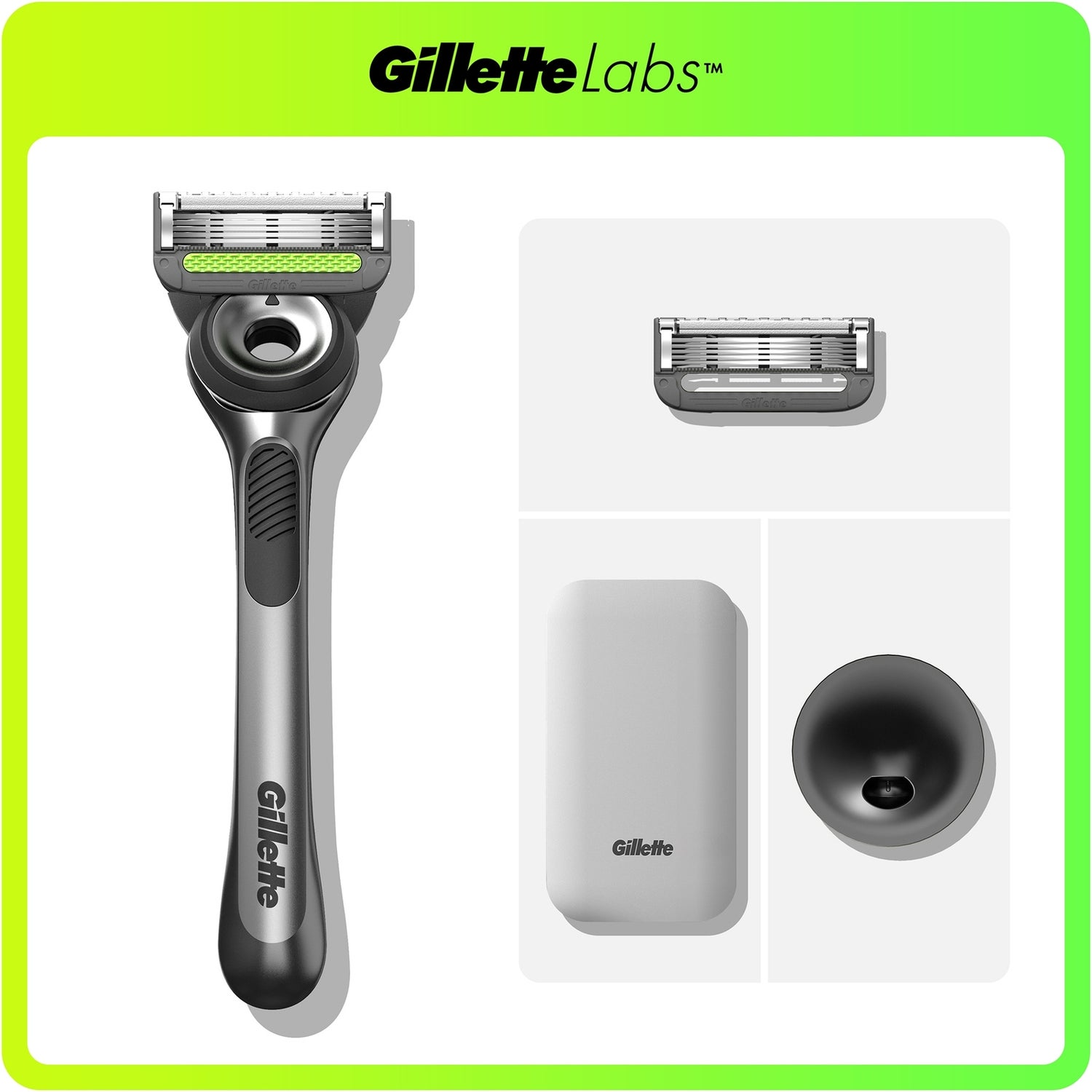 Gillette Labs Razor, Travel Case and 1 Blade Refill