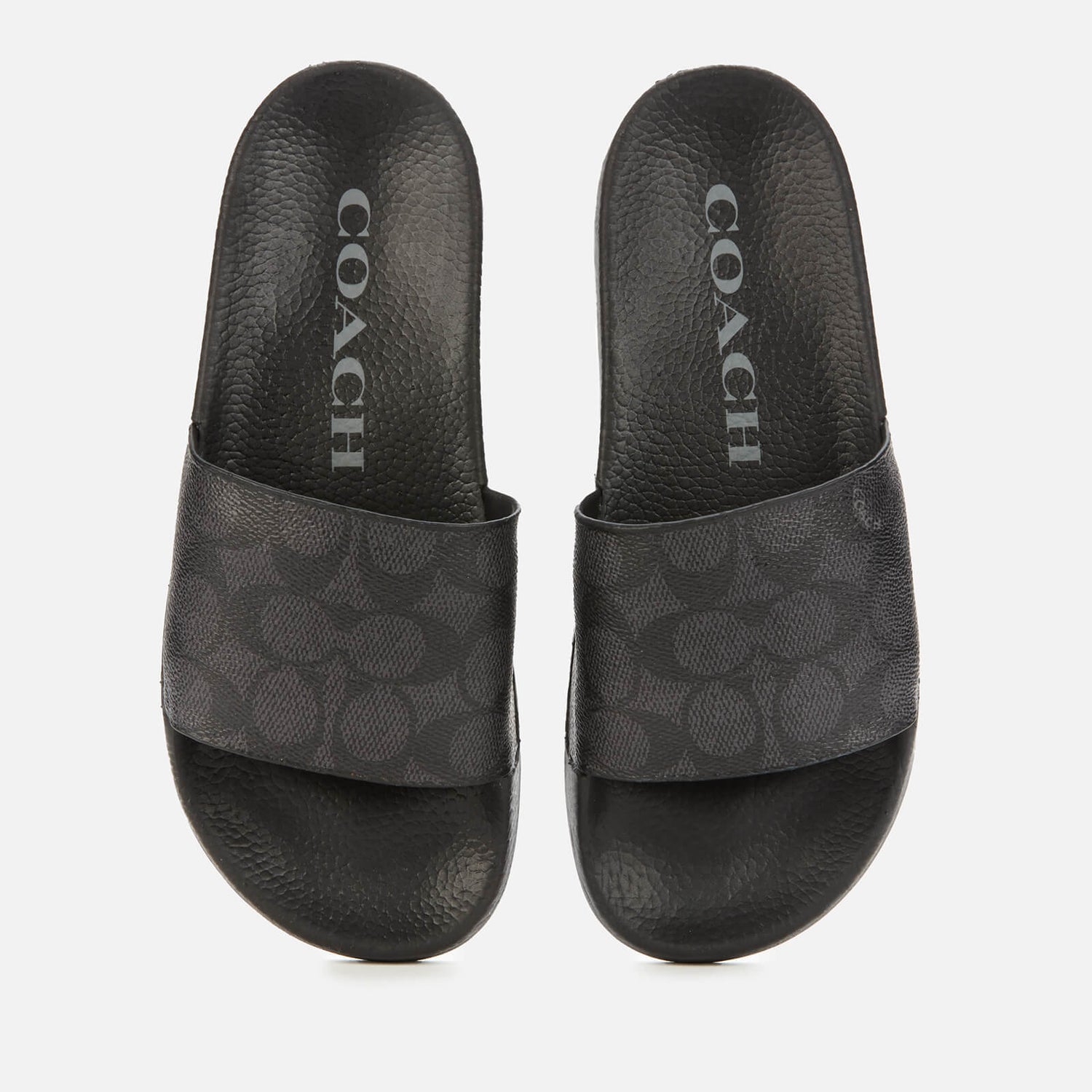 Coach Women's Udele Coated Canvas Slide Sandals - Charcoal/Black - UK 3