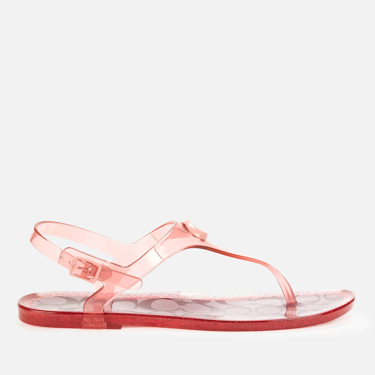 Coach Women's Natalee Rubber Jelly Sandals - Candy Apple/Candy Pink - UK 3