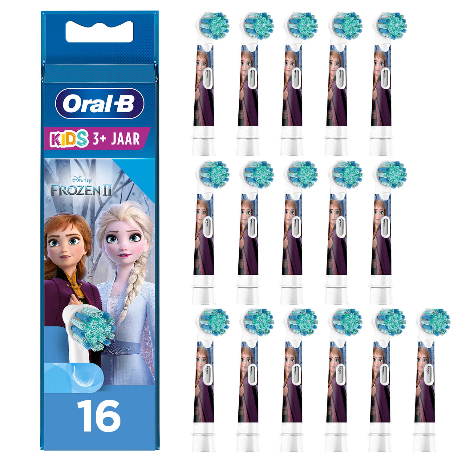 Oral-B Kids Opzetborstels Met Disney Frozen 2-figuren, 16 Stuks 