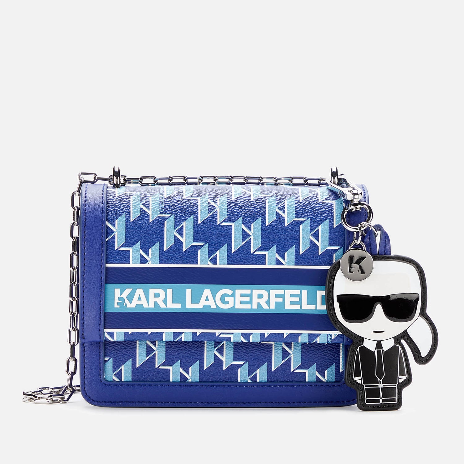 KARL LAGERFELD Women's K/Ikonik Mono Cross Body Bag - Blue