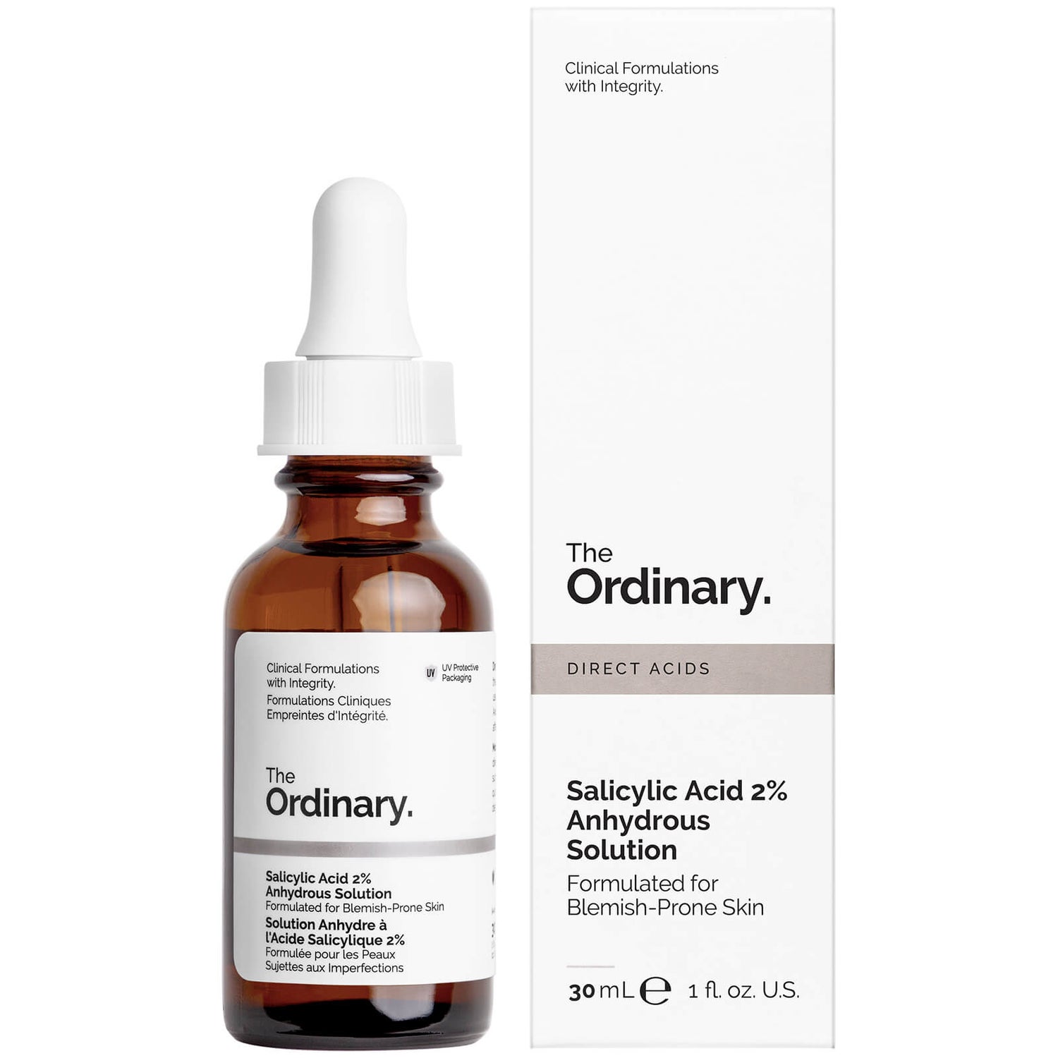 Solution anhydre 2 % d'acide salicylique The Ordinary 30 ml