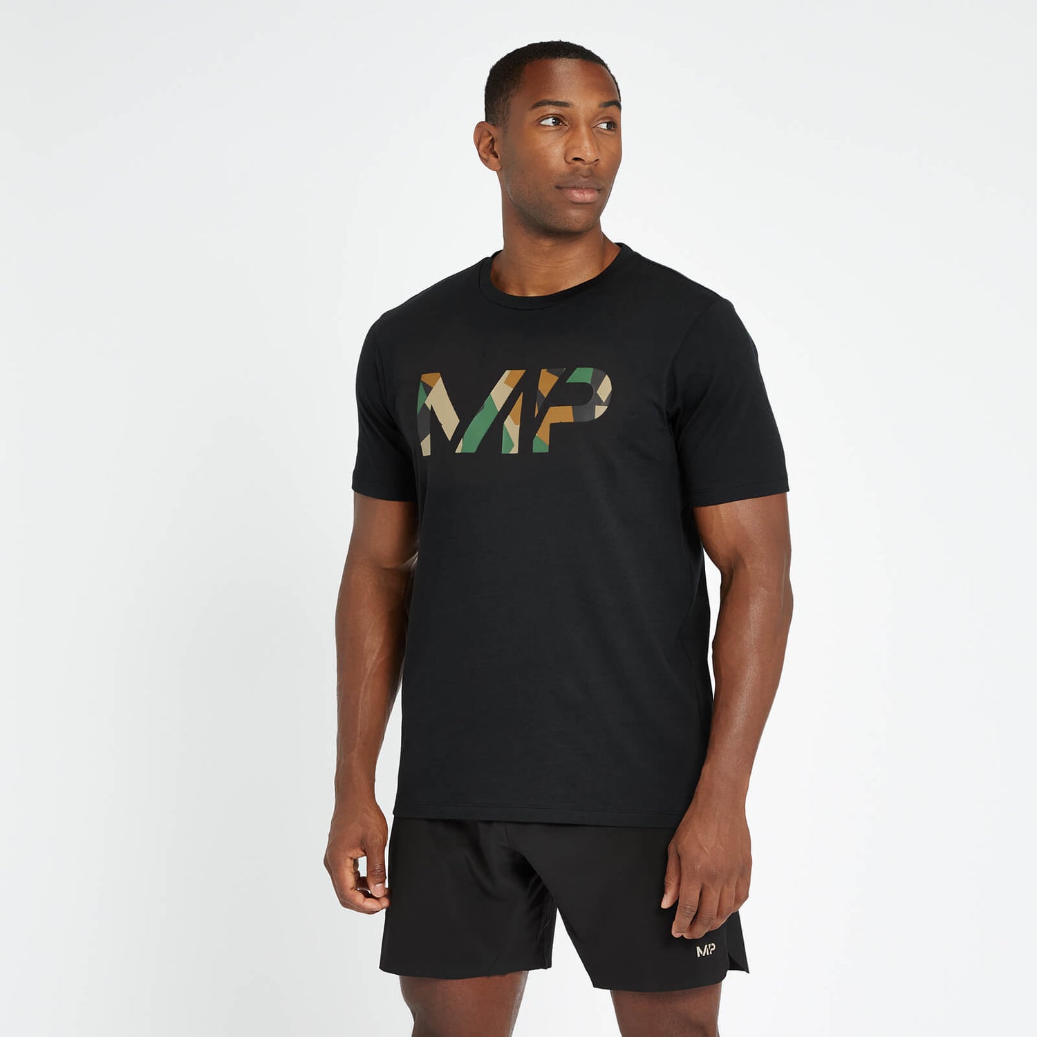 MP Adapt T-shirt met camodessin voor heren - Zwart