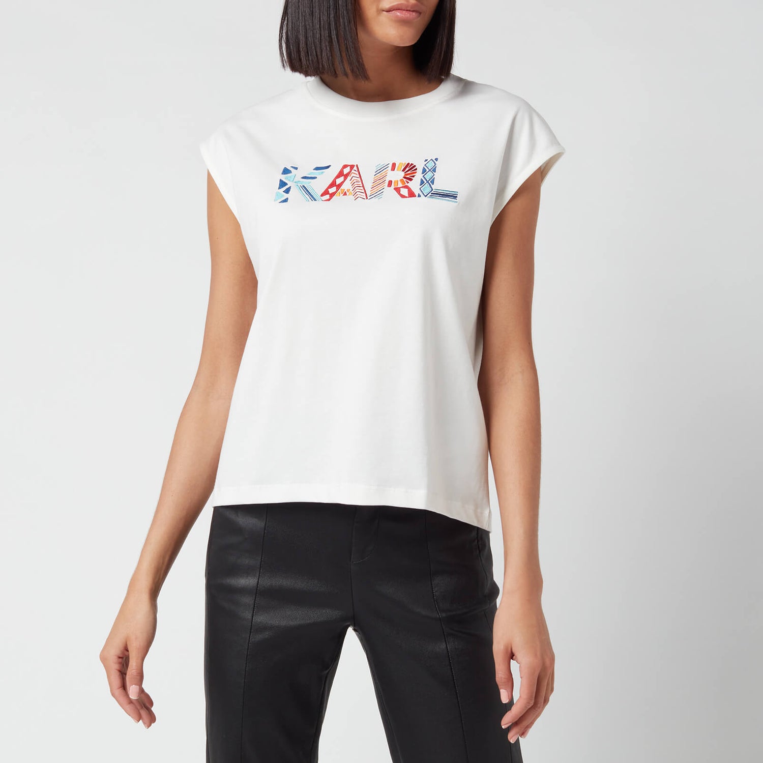 KARL LAGERFELD Women's Logo T-Shirt - White - XS