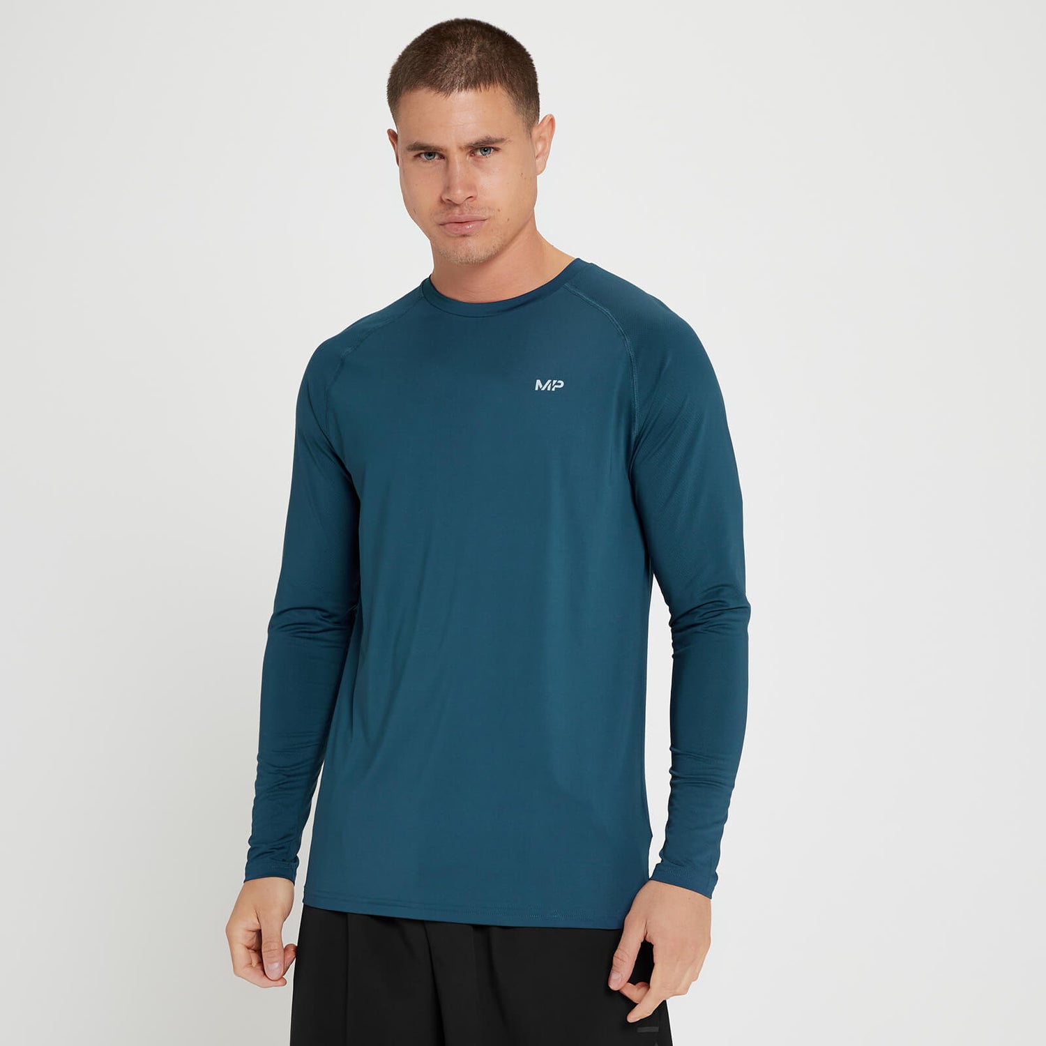 MP Velocity Long Sleeve T-Shirt til mænd – Blue Wing Teal - S