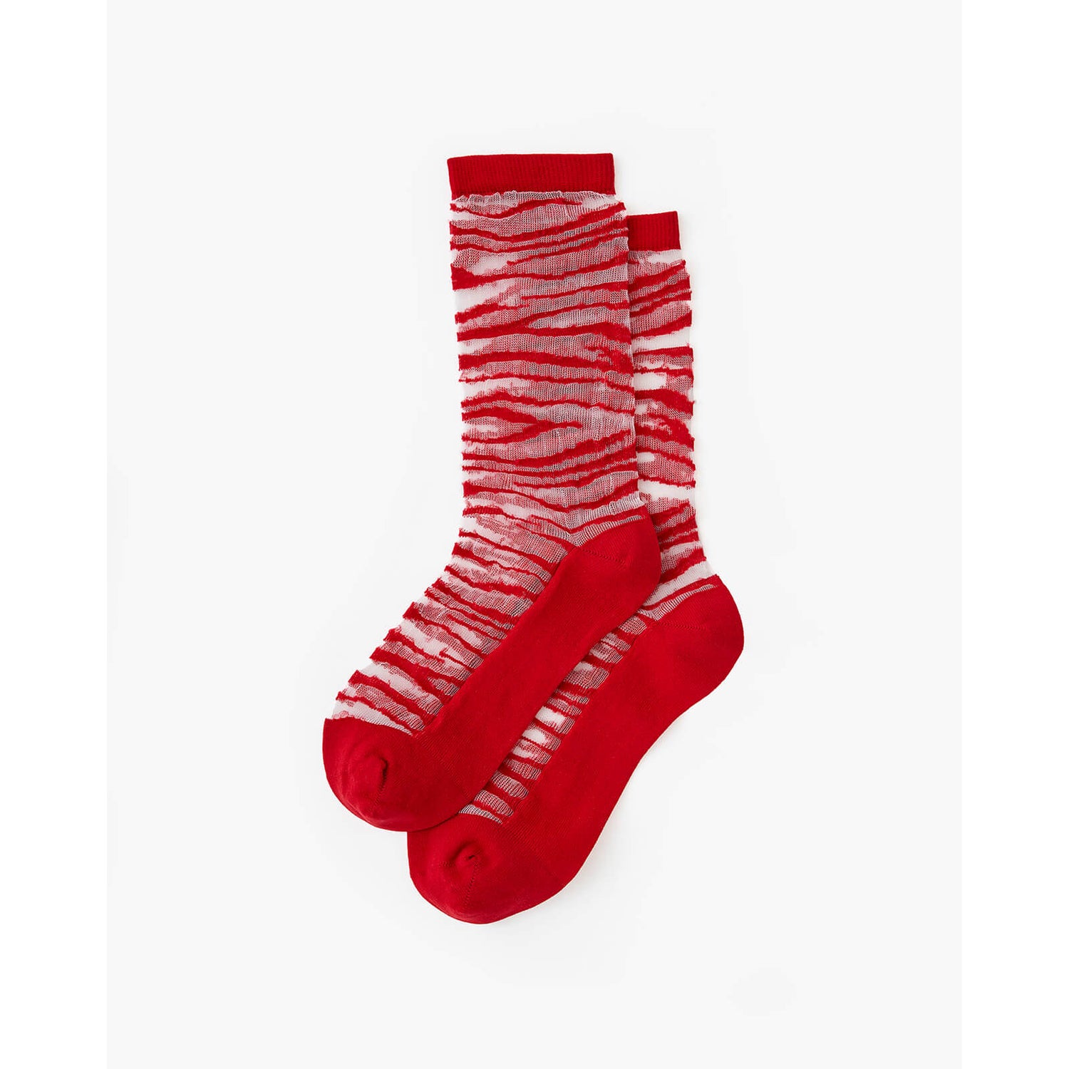 Les Girls Les Boys Static Mesh Socks - Red/White