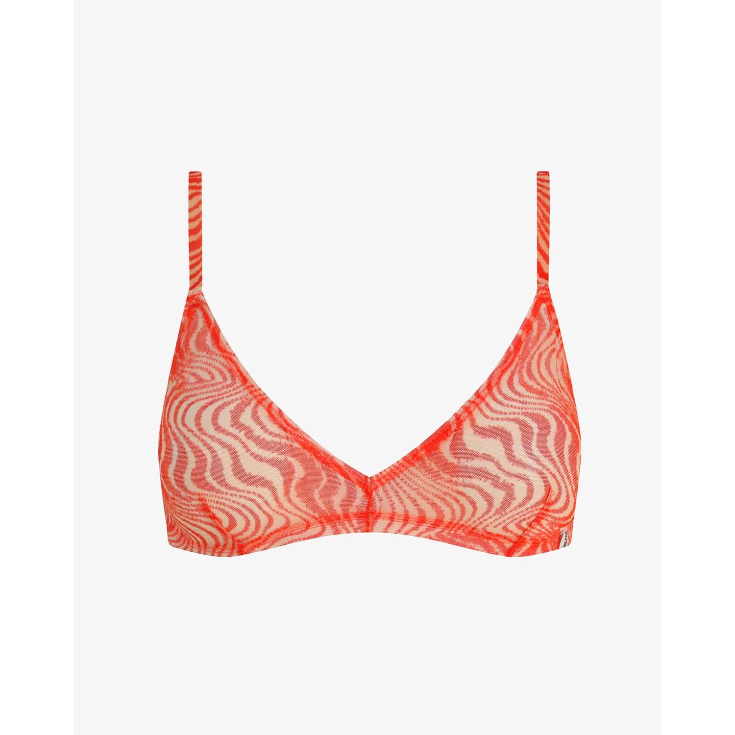 Les Girls Les Boys Static Mesh Soft Bra - Red/Shifting Sand