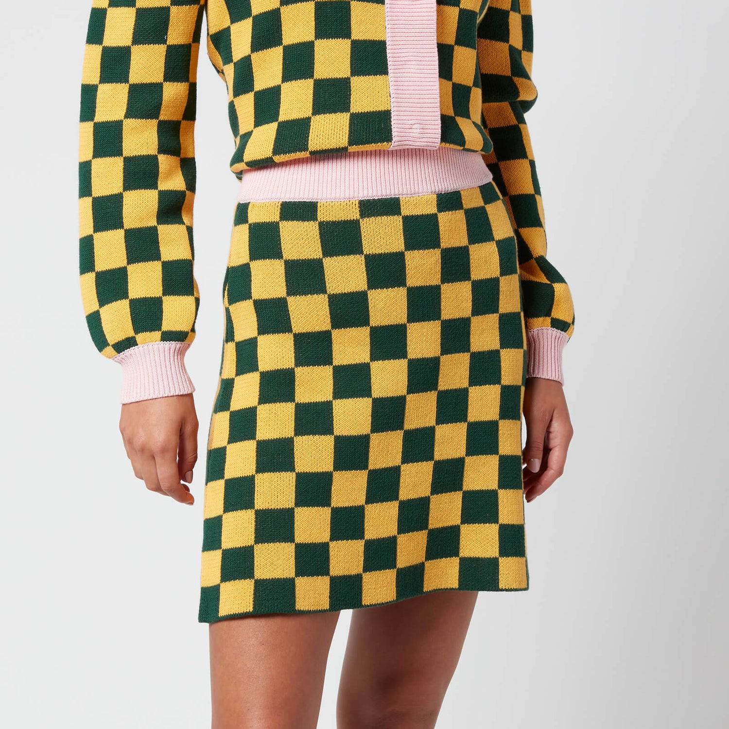 Olivia Rubin Women's Kris Skirt - Green Yellow Squares