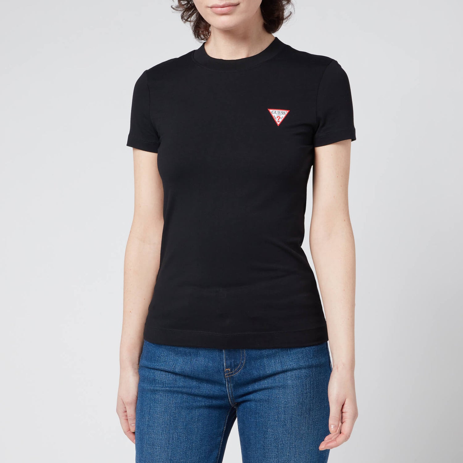 Guess Women's Mini Triangle T-Shirt - Jet Black - XS