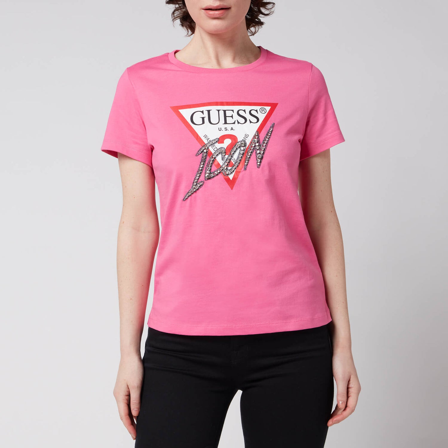 Guess Women's Icon T-Shirt - Rosy Glow Pink - XS