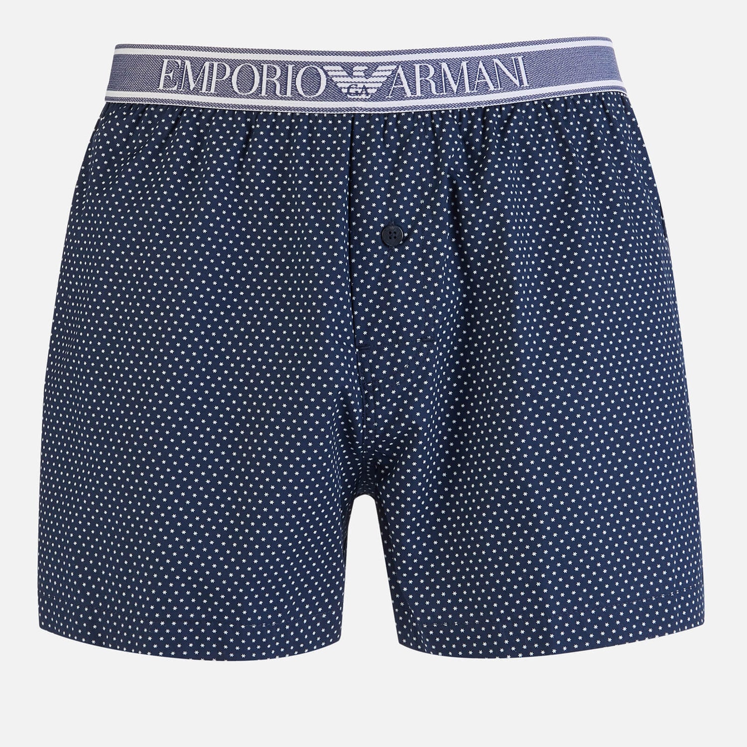 Emporio Armani Men's Yard Dyed Woven Pyjama Boxers - Micropatten - S