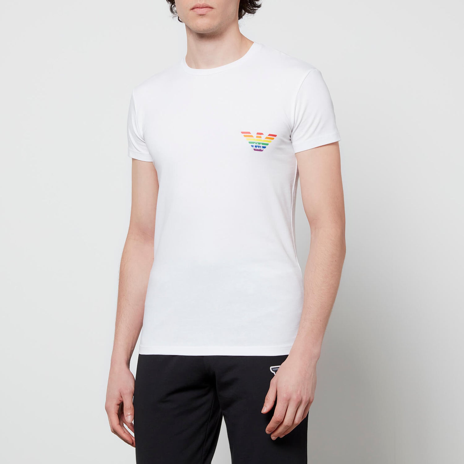 Emporio Armani Men's Rainbow T-Shirt - White - S