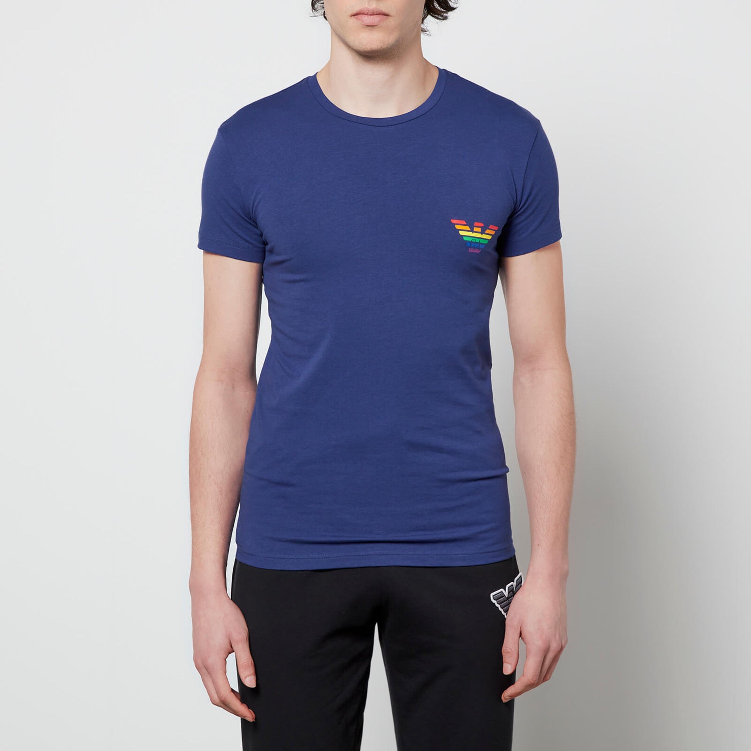 Emporio Armani Men's Rainbow T-Shirt - Patriot Blue - S